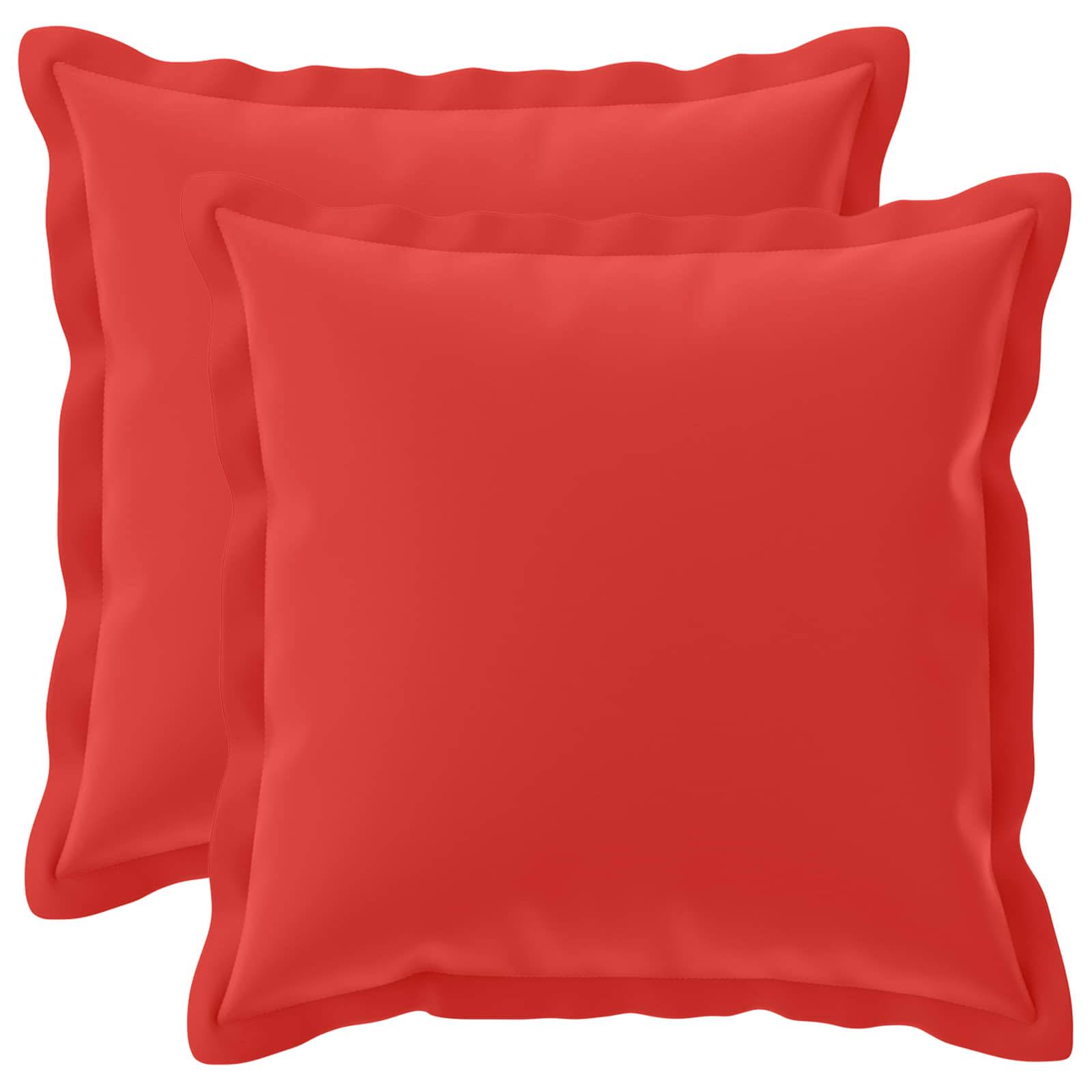 vidaXL Kissenbezug 2 stk. HOUTEN Rot 50 x 50 cm Polyester