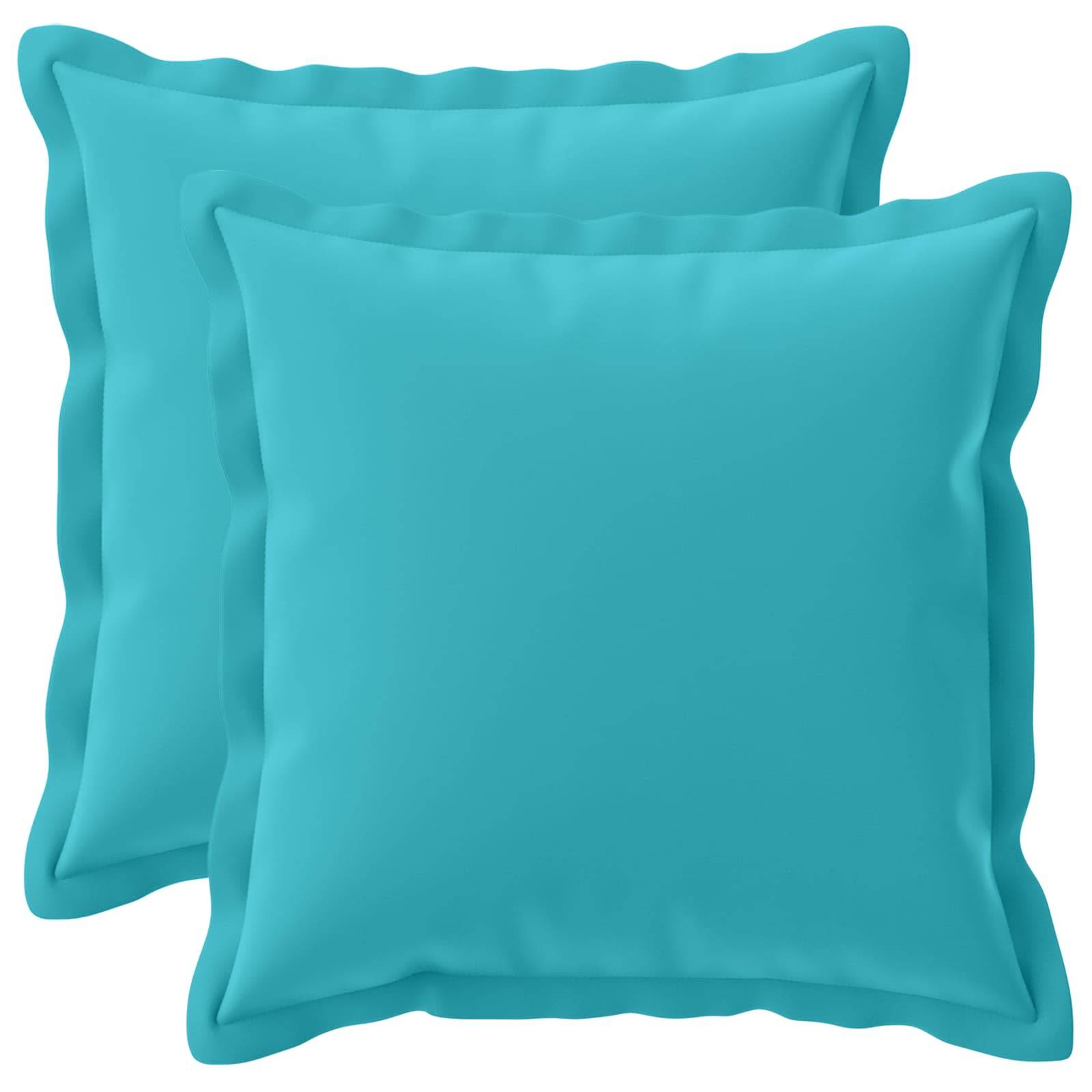 vidaXL Kissenbezug 2 stk. HOUTEN Türkis 30 x 30 cm Polyester