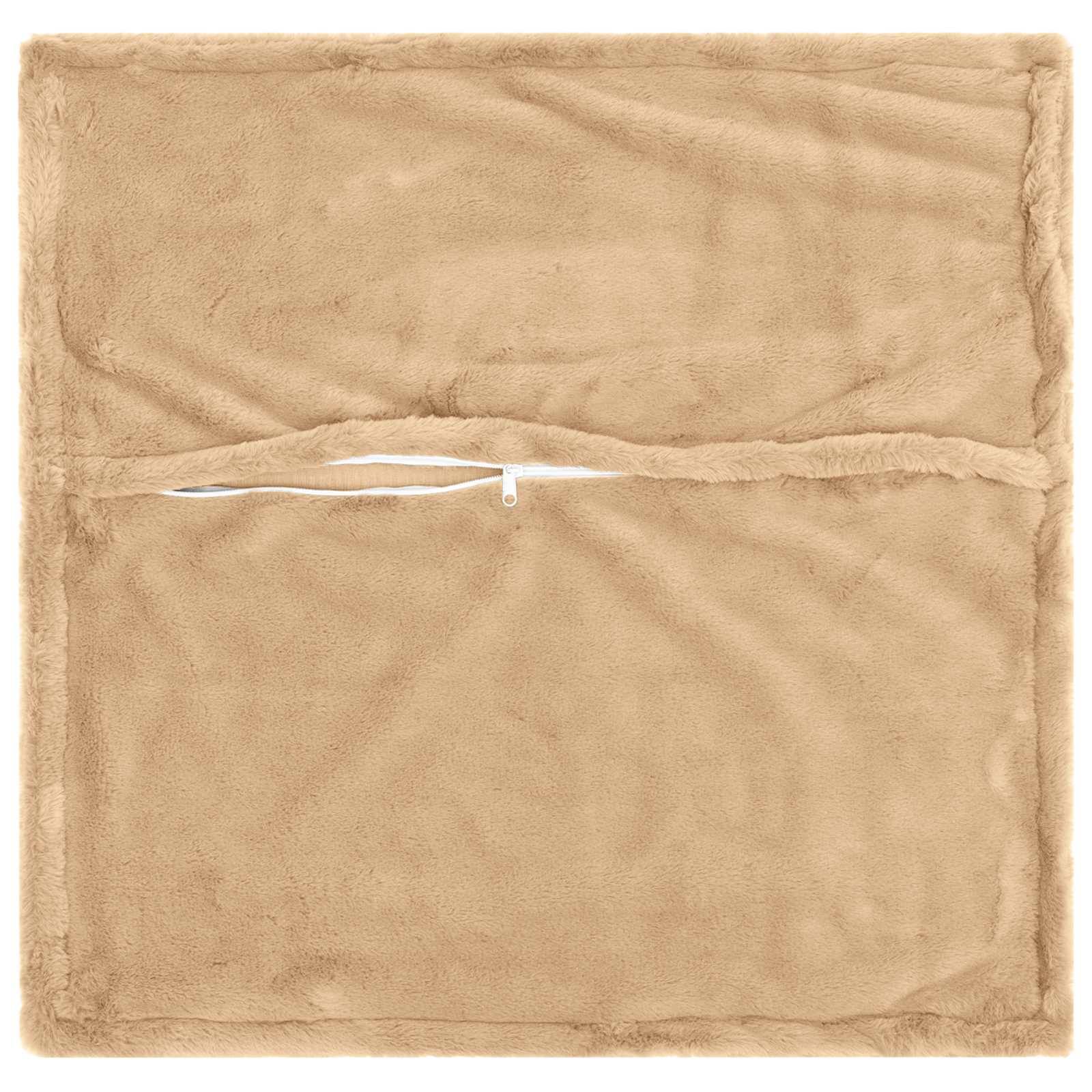 vidaXL Kissenbezug 6 stk. HOUTEN Creme 35 x 35 cm Faux Kaninchenfell