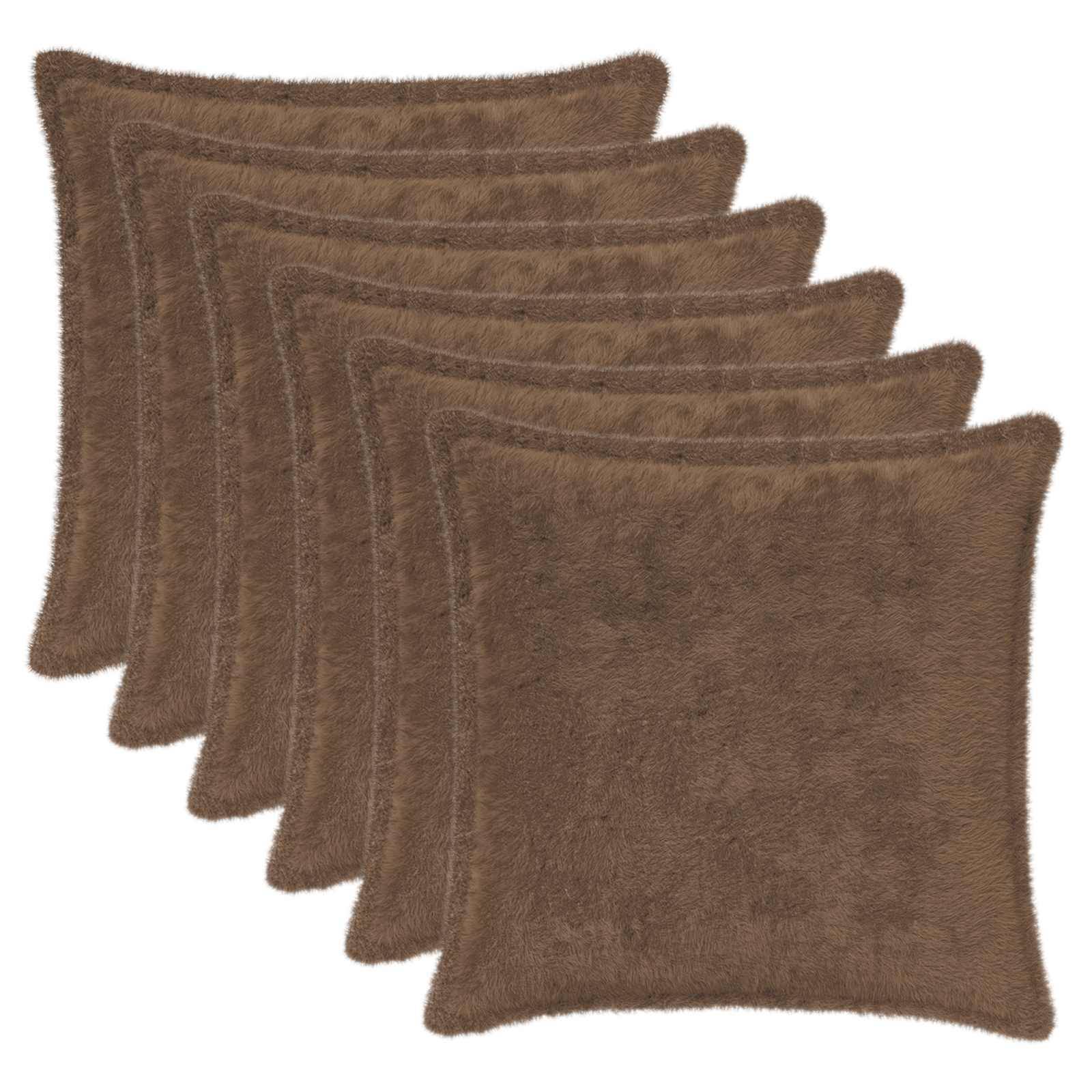 vidaXL Kissenbezug 6 stk. HOUTEN Hellbraun 50 x 50 cm