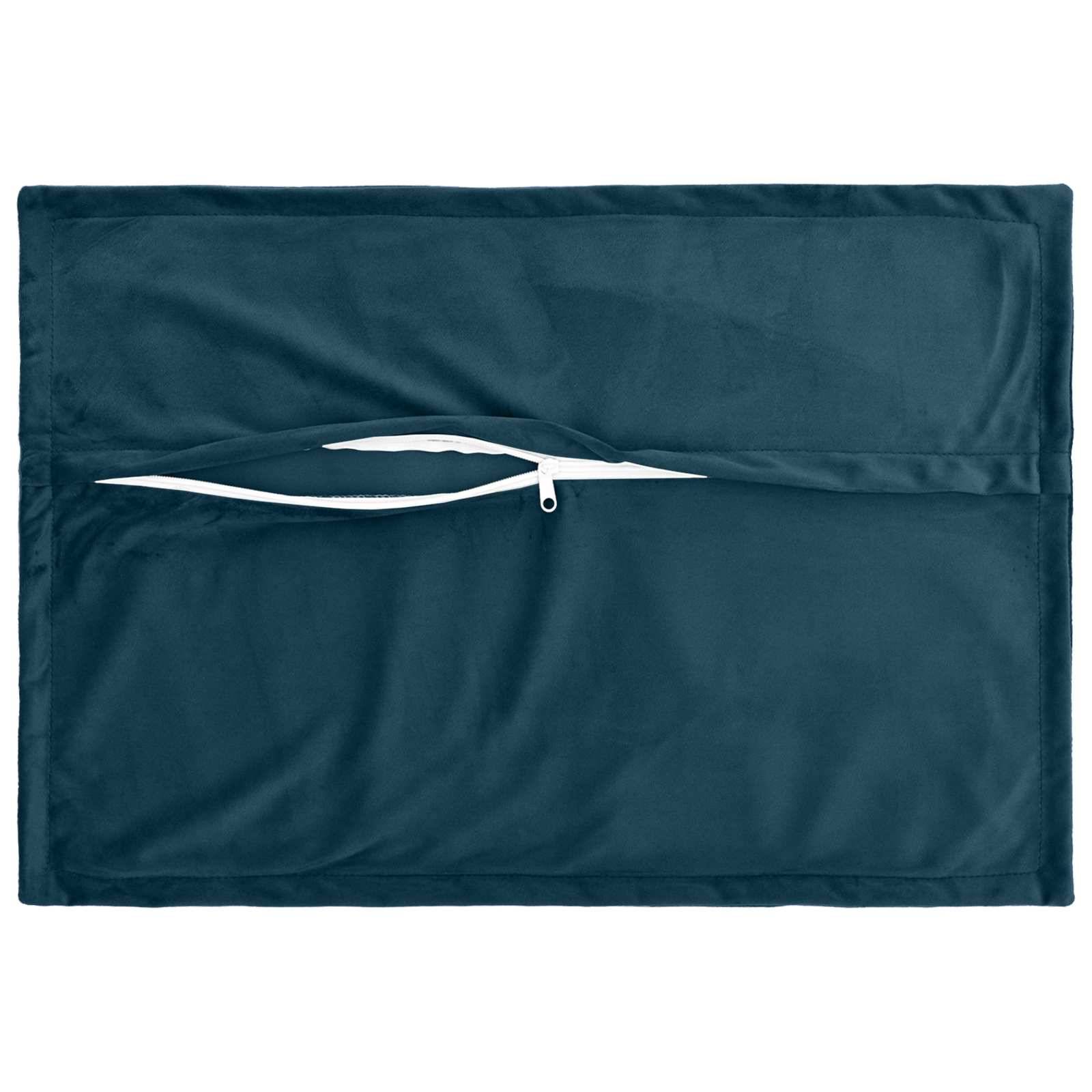 vidaXL Kissen mit Kissen HOUTEN 2 Stk. Blau Samt