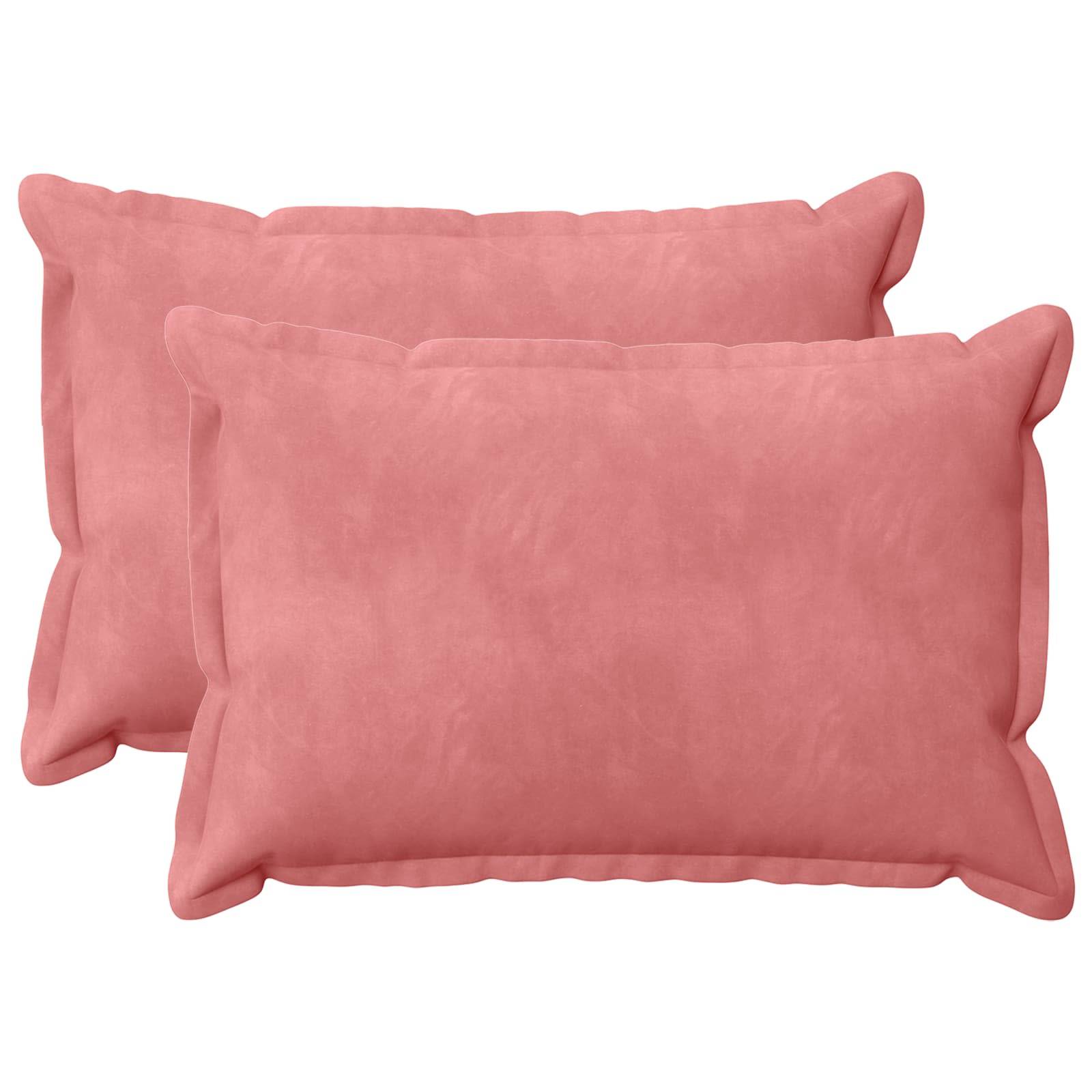vidaXL Kissen mit Kissen HOUTEN 2 Stk. Rosa Samt