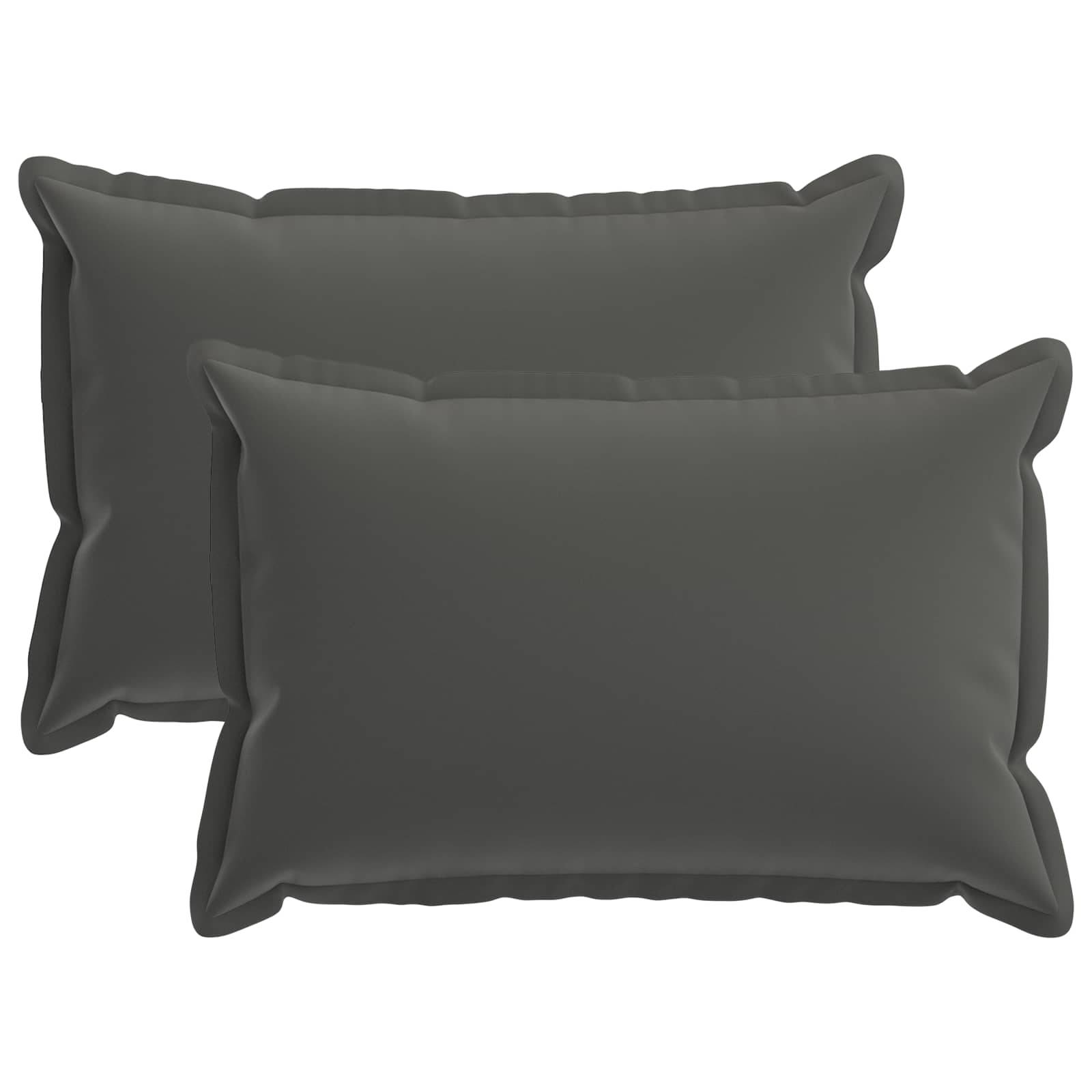 vidaXL Kissenbezug 2 stk. HOUTEN Anthrazit 50 x 70 cm Polyester