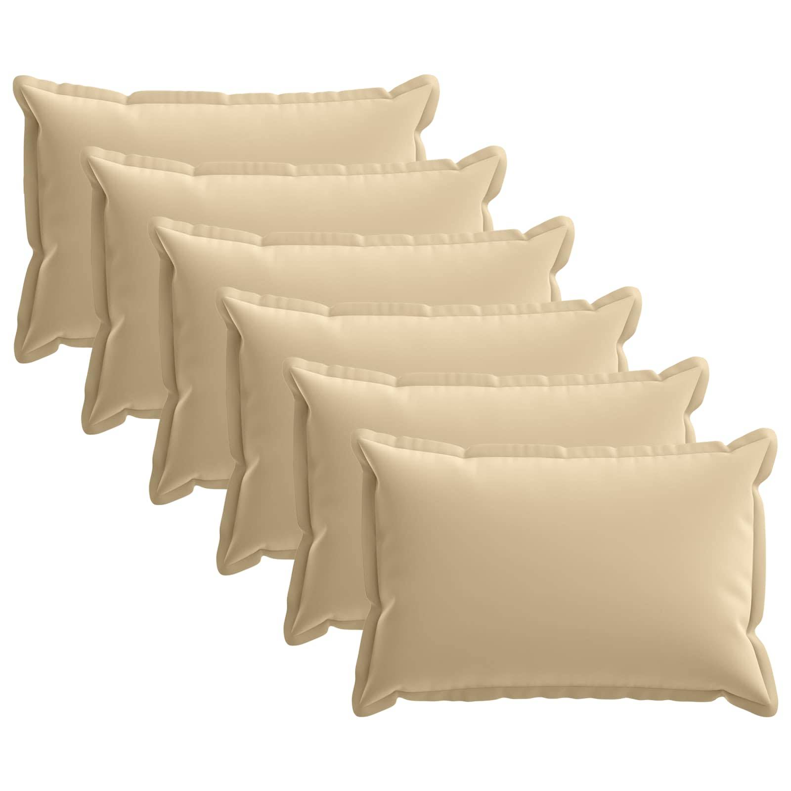 vidaXL Kissenbezug 6 stk. HOUTEN Beige 30 x 50 cm Polyester