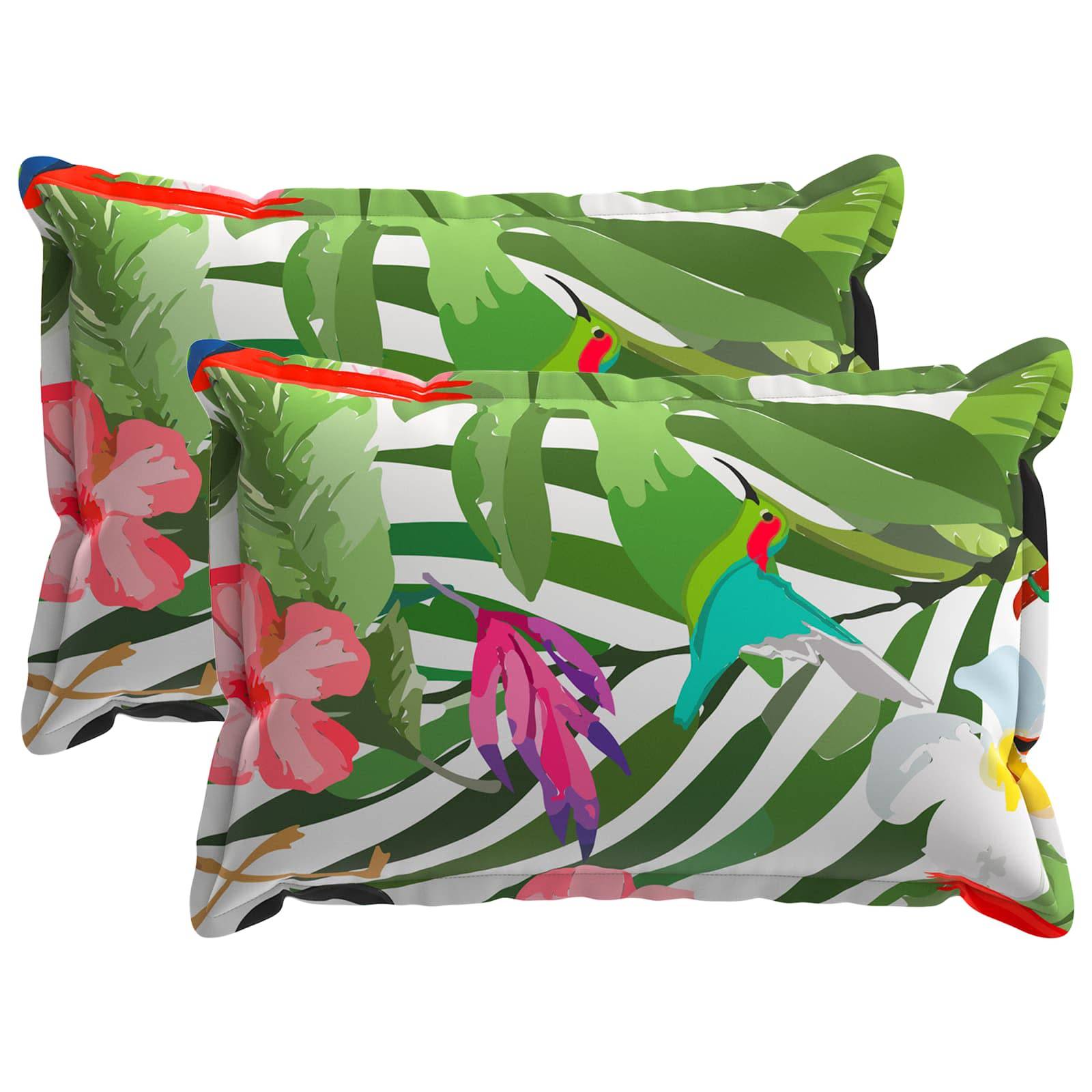 vidaXL Kissenbezug 2 stk. HOUTEN Schwarz 50 x 80 cm Polyester