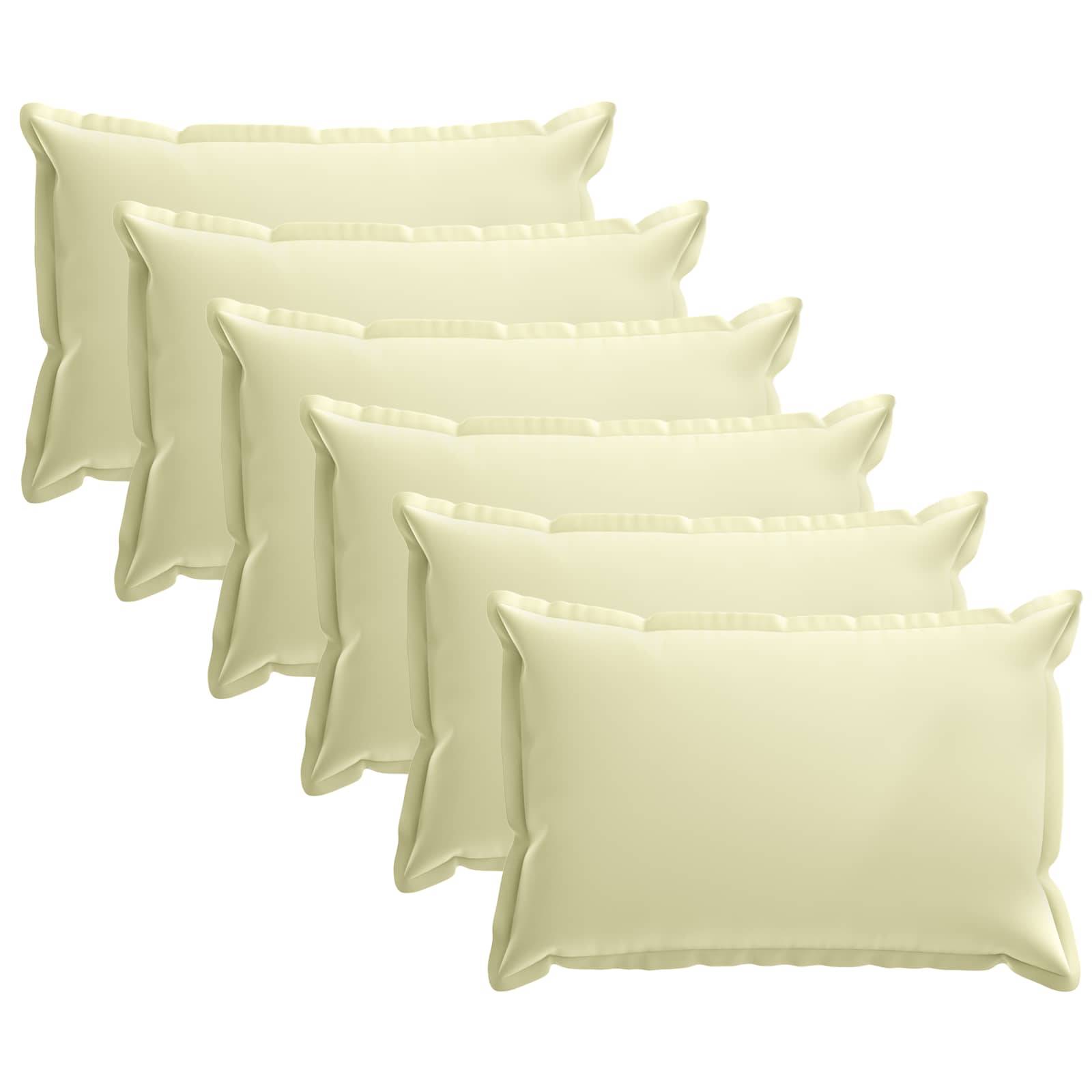 vidaXL Kissenbezug 6 stk. HOUTEN Creme 40 x 60 cm Polyester