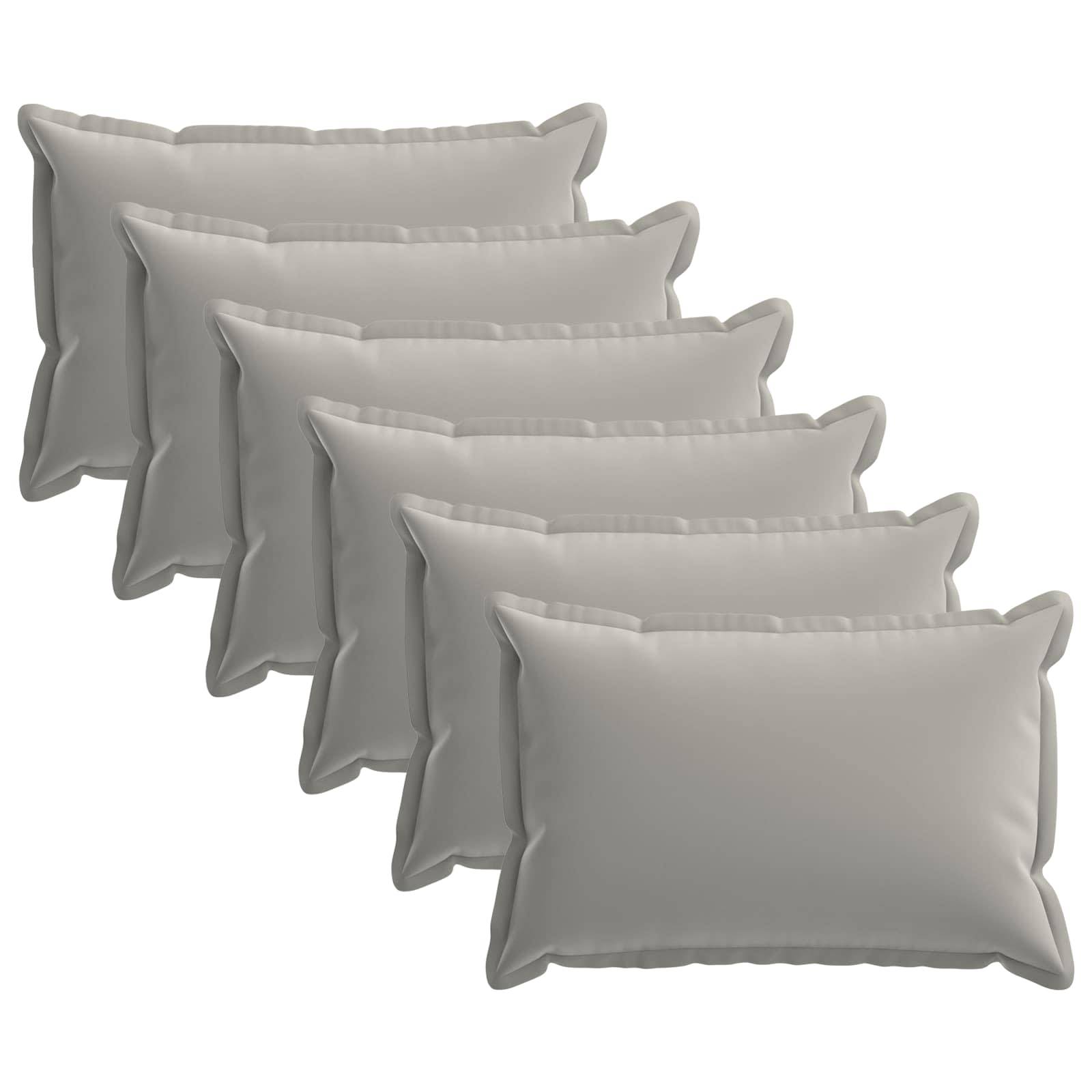 vidaXL Kissenbezug 6 stk. HOUTEN Grau 30 x 50 cm Polyester