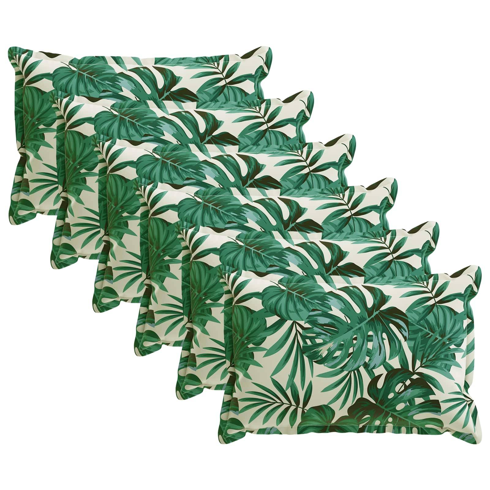 vidaXL Kissenbezug 6 stk. HOUTEN Blattmuster 50 x 70 cm Polyester