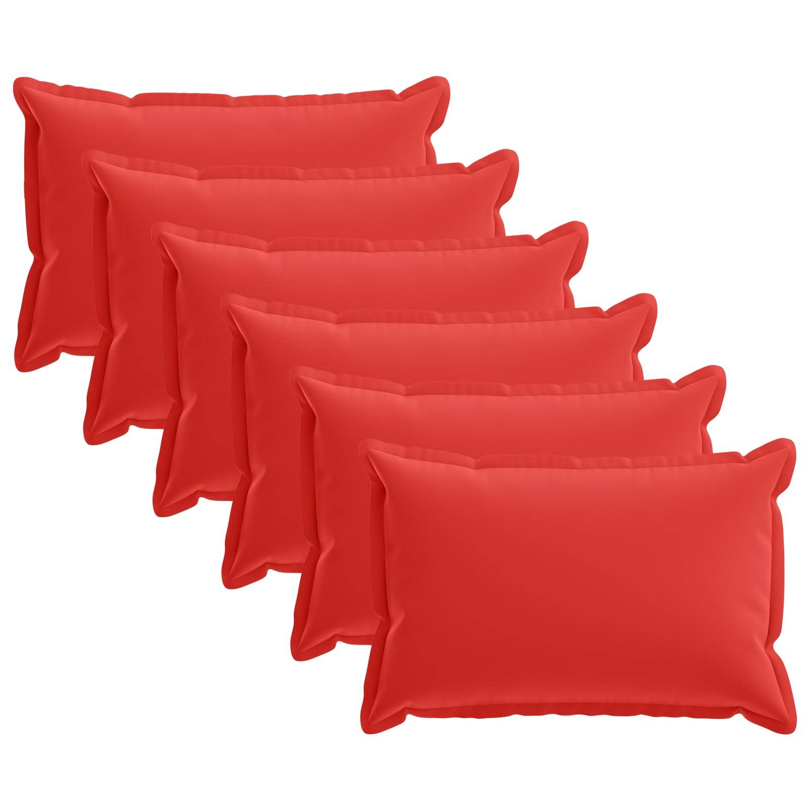 vidaXL Kissenbezug 6 stk. HOUTEN Rot 40 x 60 cm Polyester