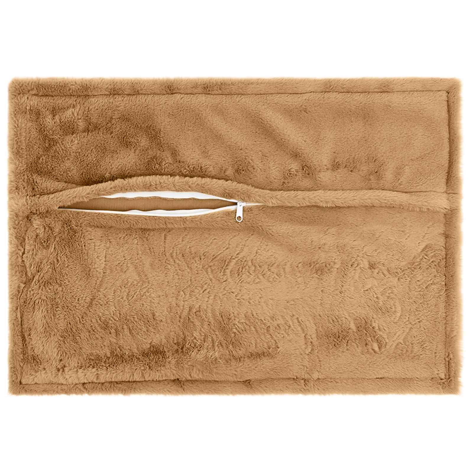vidaXL Kissenbezug 6 stk. HOUTEN Taupe 40 x 60 cm Faux Kaninchenfell