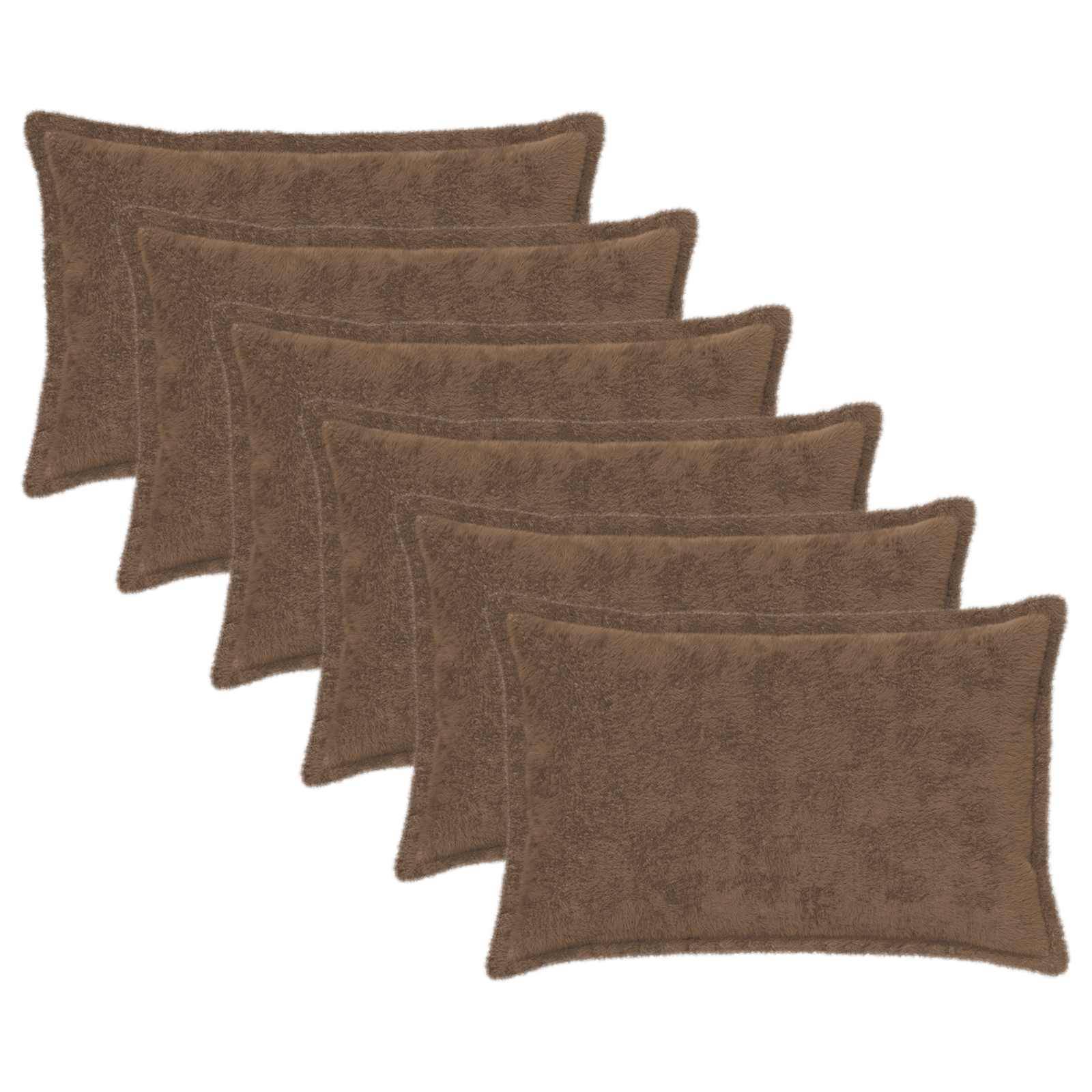 vidaXL Kissenbezug 6 stk. HOUTEN Hellbraun 30 x 50 cm