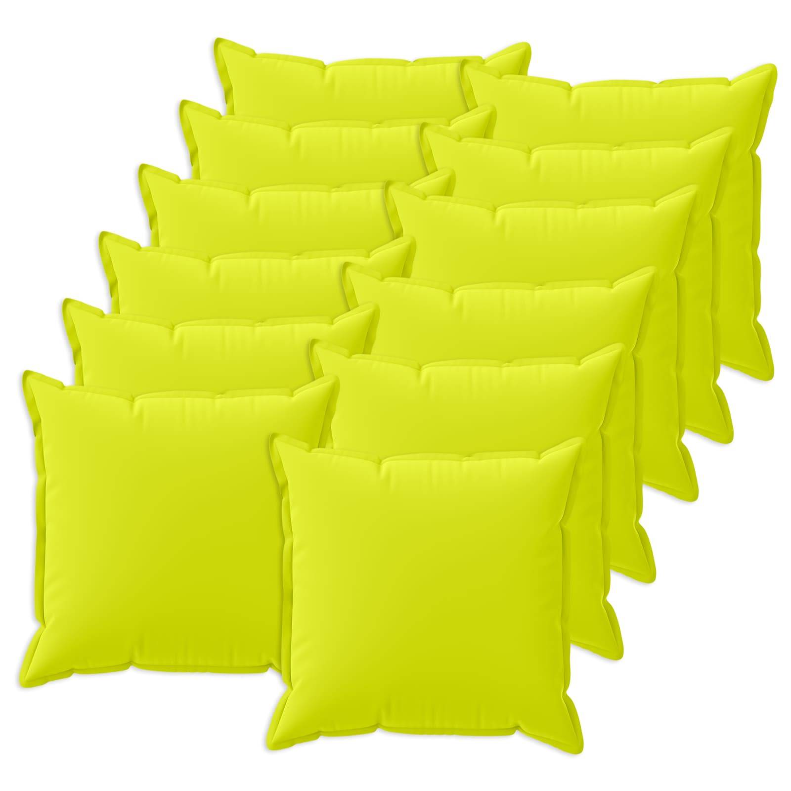 vidaXL Kissenbezug 12 stk. HOUTEN Hellgrün 50 x 50 cm Polyester