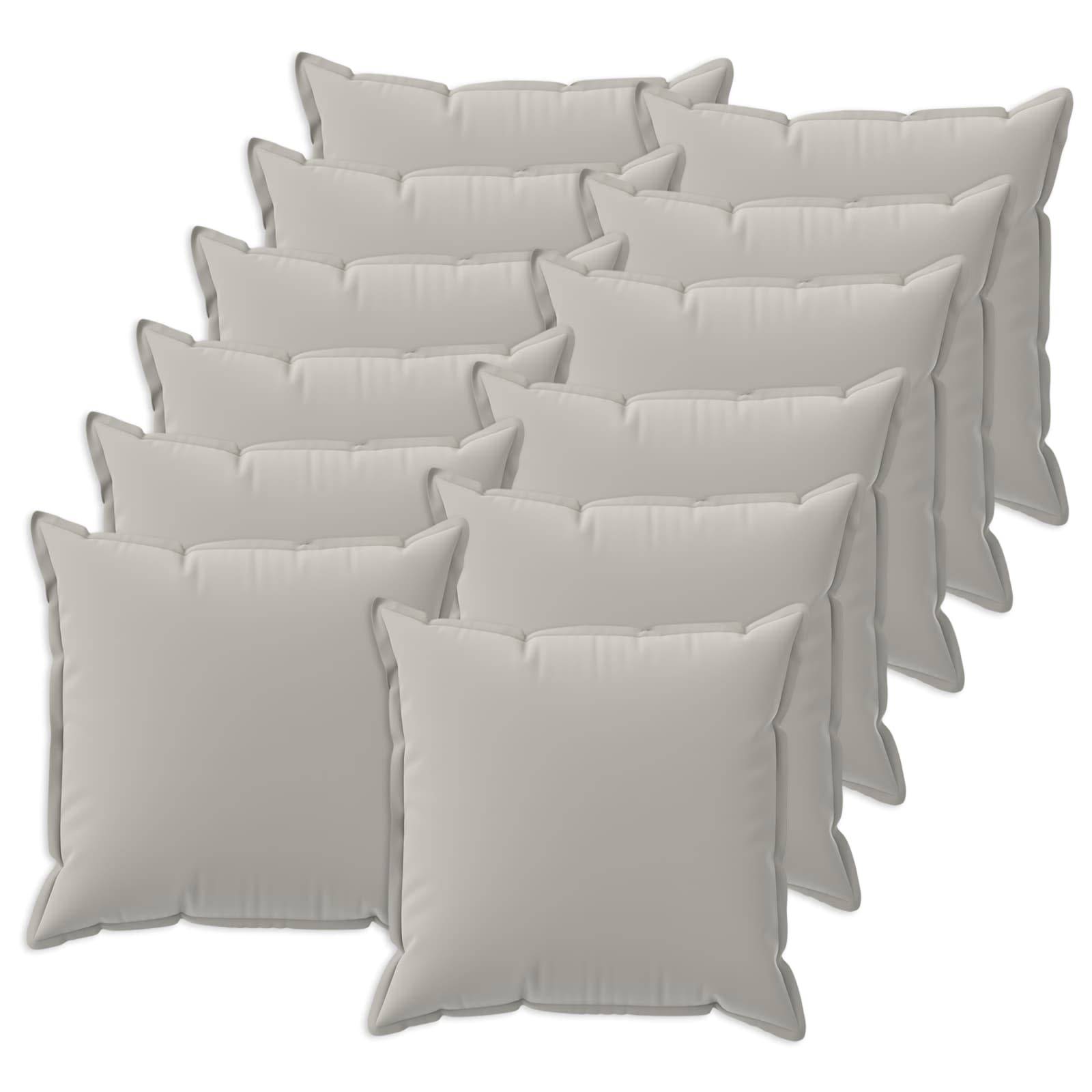 vidaXL Kissenbezug 12 stk. HOUTEN Grau 50 x 50 cm Polyester