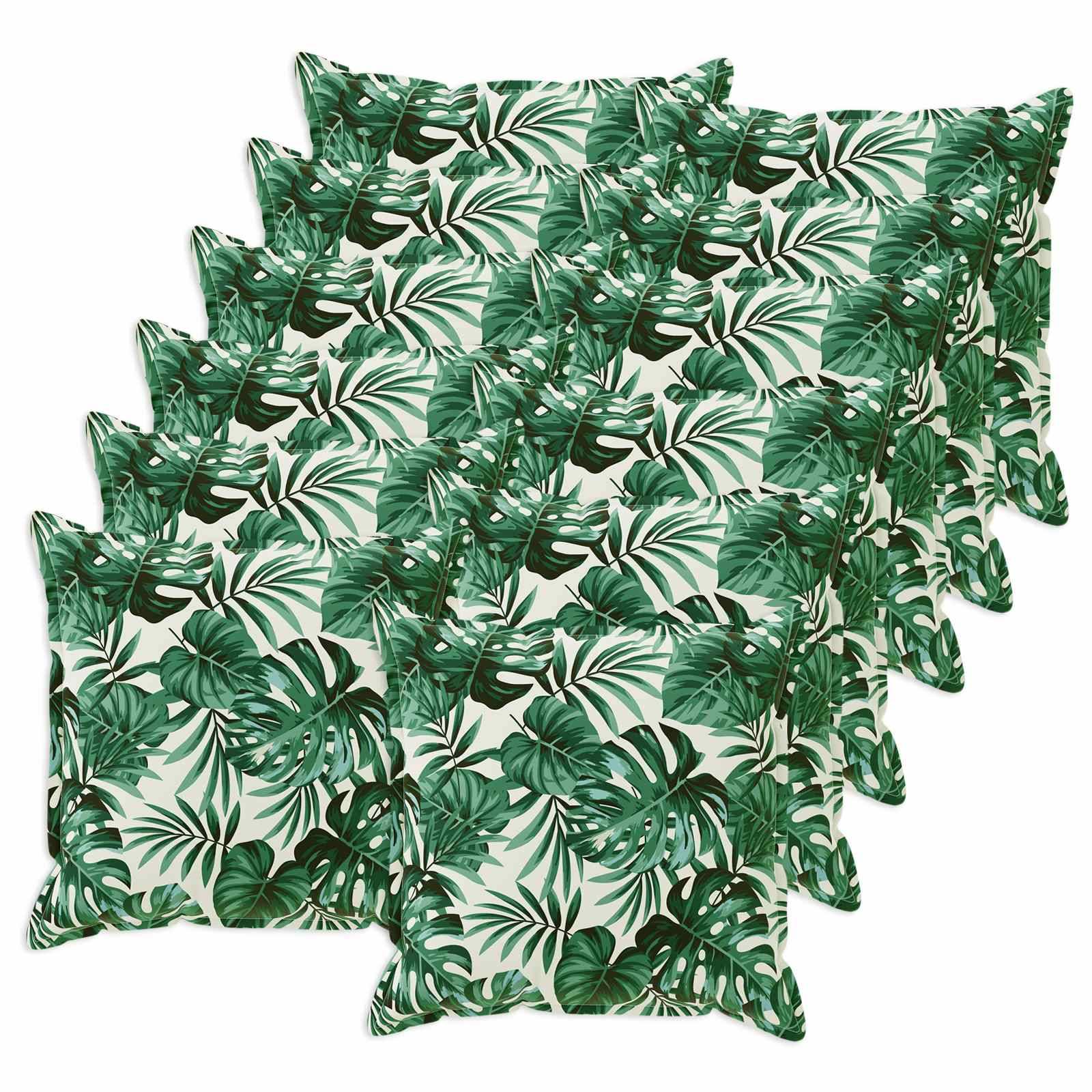 vidaXL Kissenbezug 12 stk. HOUTEN Blattmuster 50 x 50 cm Polyester