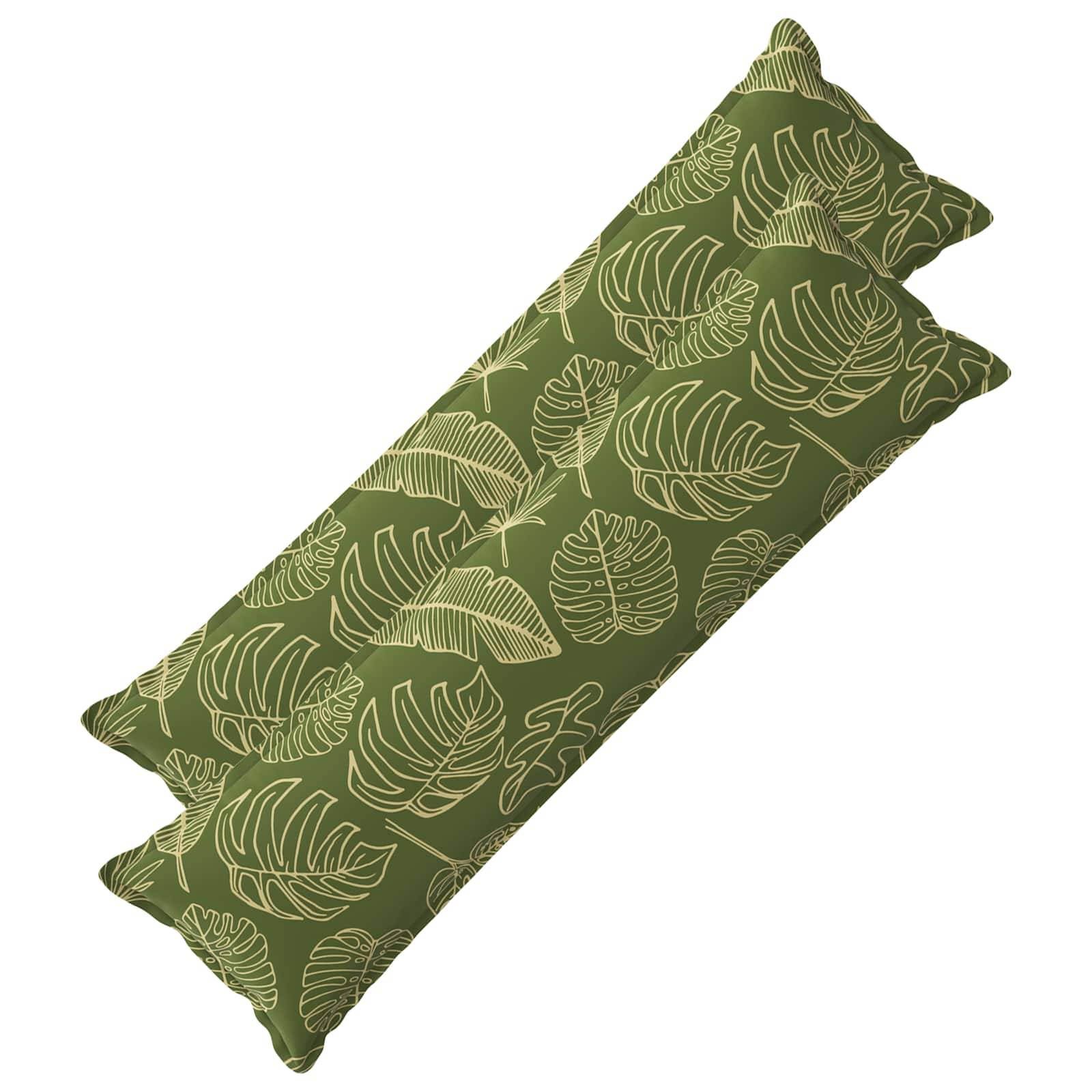 vidaXL Kissenbezug 2 stk. HOUTEN Blattdesign 40 x 145 cm Polyester