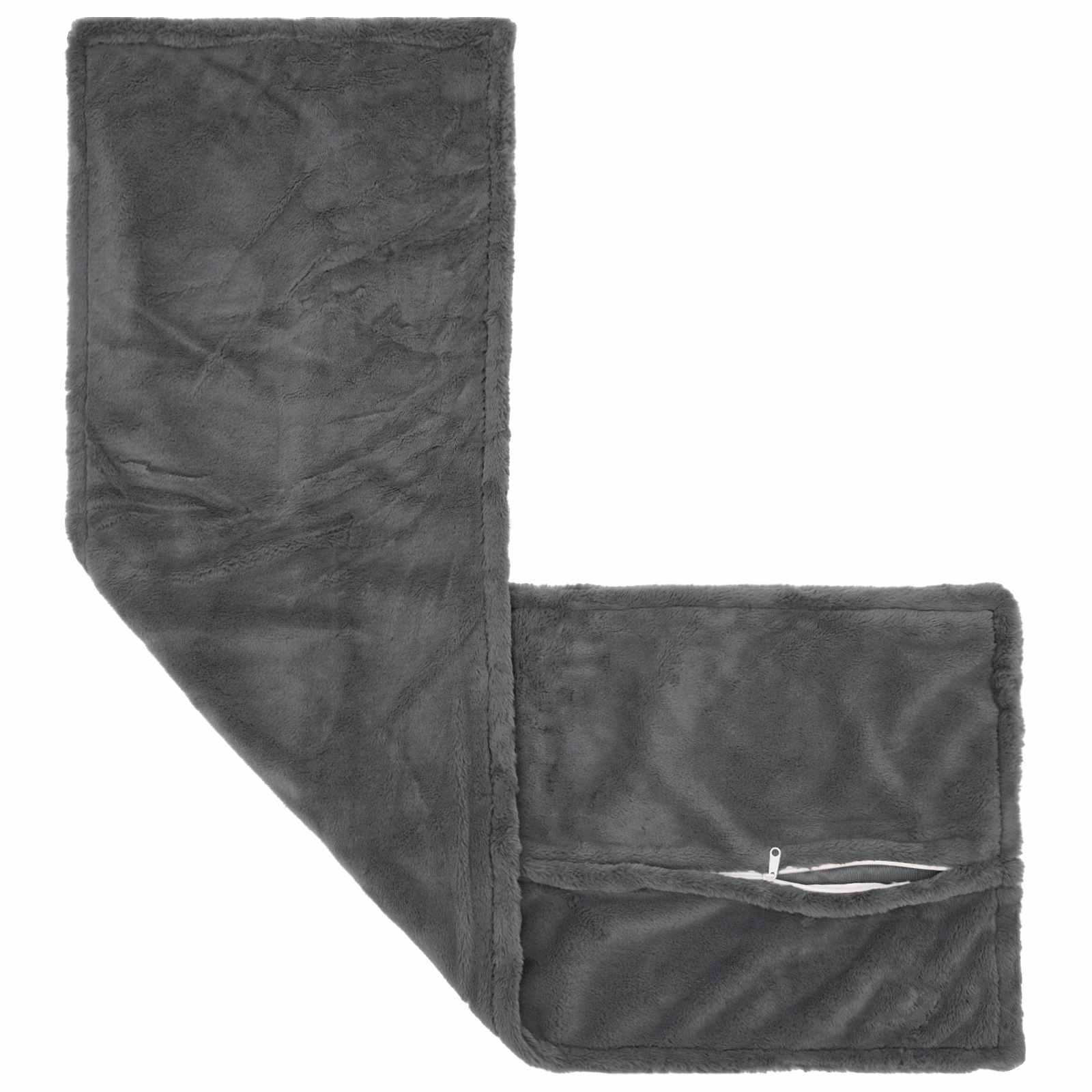 vidaXL Kissenbezug HOUTEN Dunkelgrau 40 x 145 cm Faux Kaninchenfell