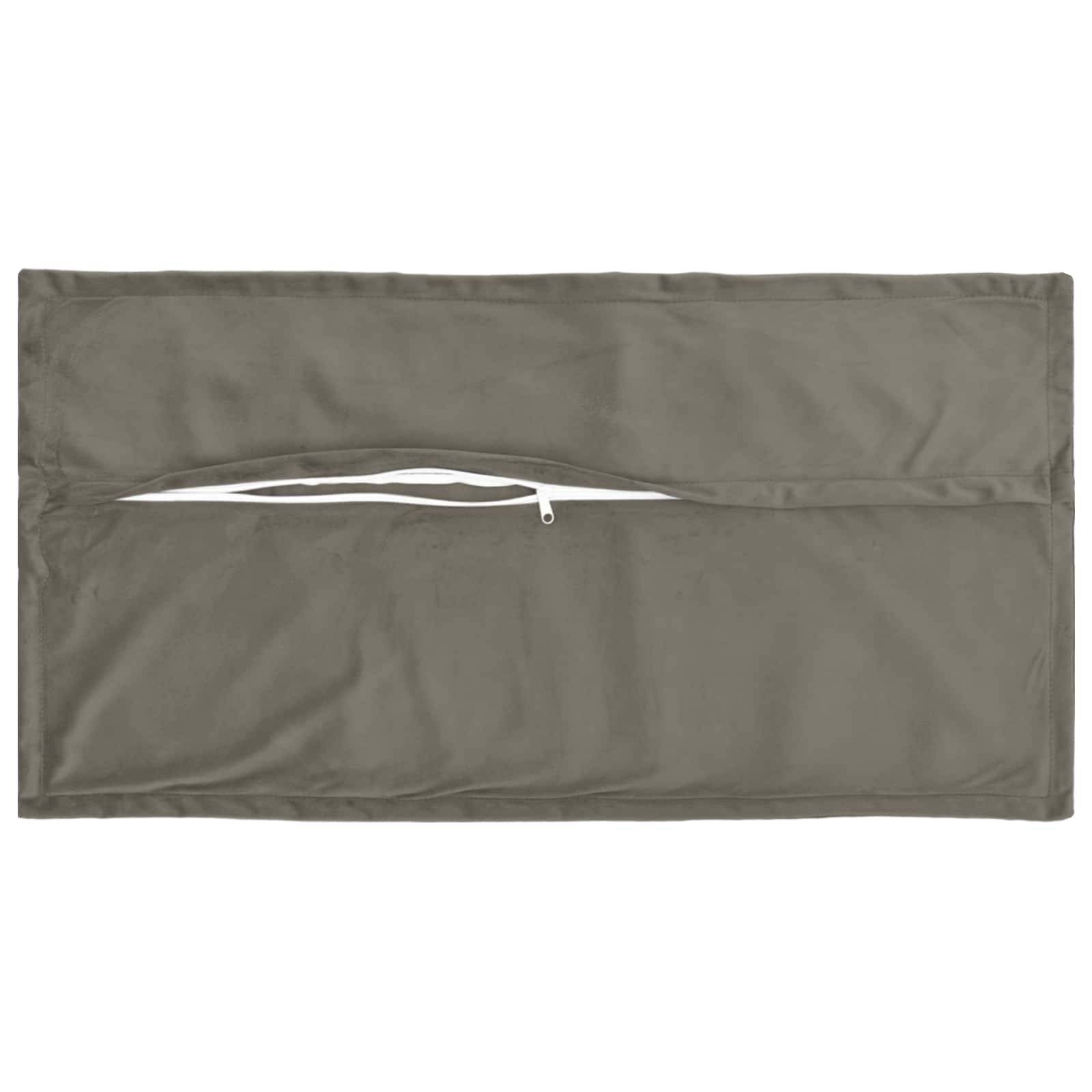 vidaXL Kissen mit Kissen HOUTEN 2 Stk. Hellgrau Samt