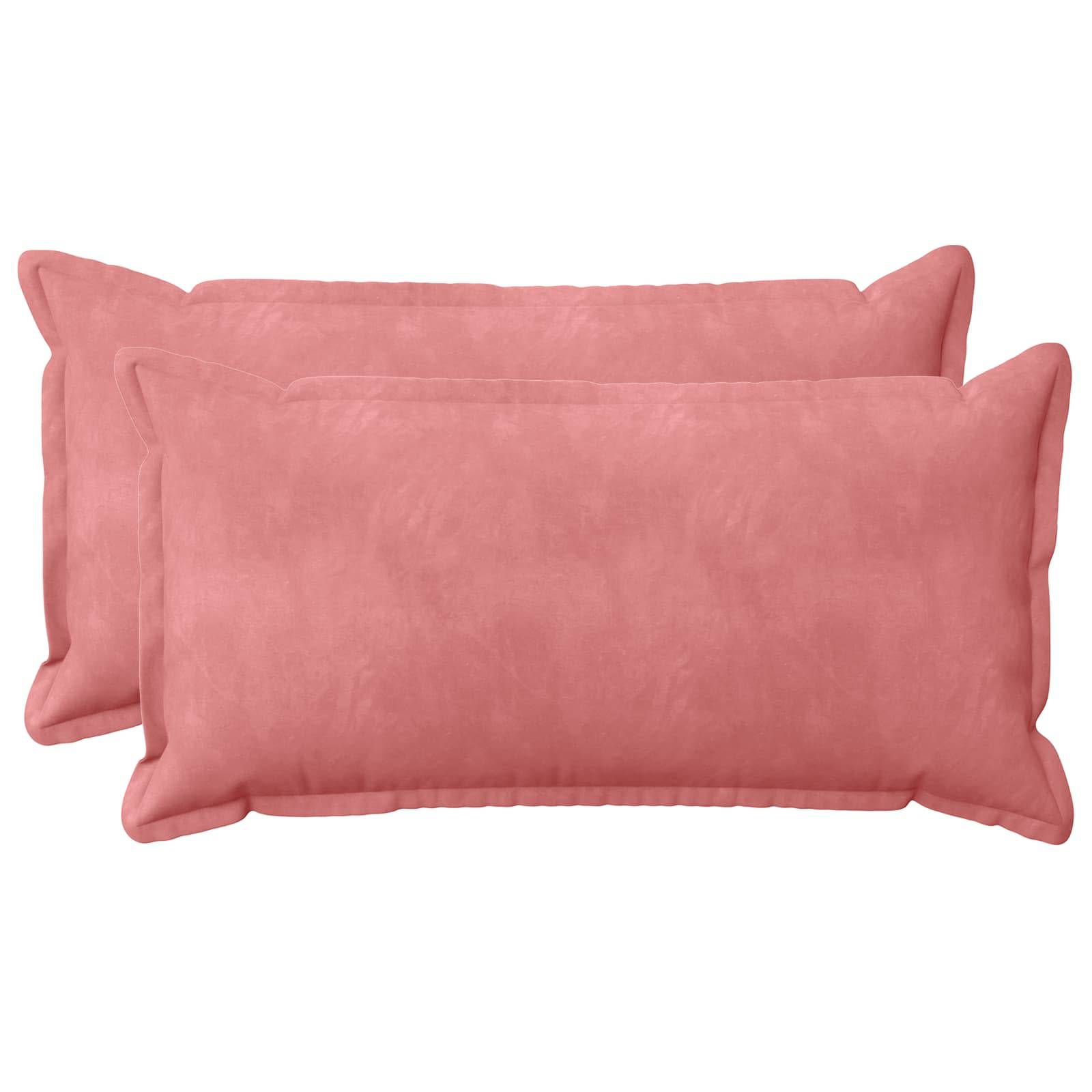 vidaXL Kissen mit Kissen HOUTEN 2 Stk. Rosa Samt