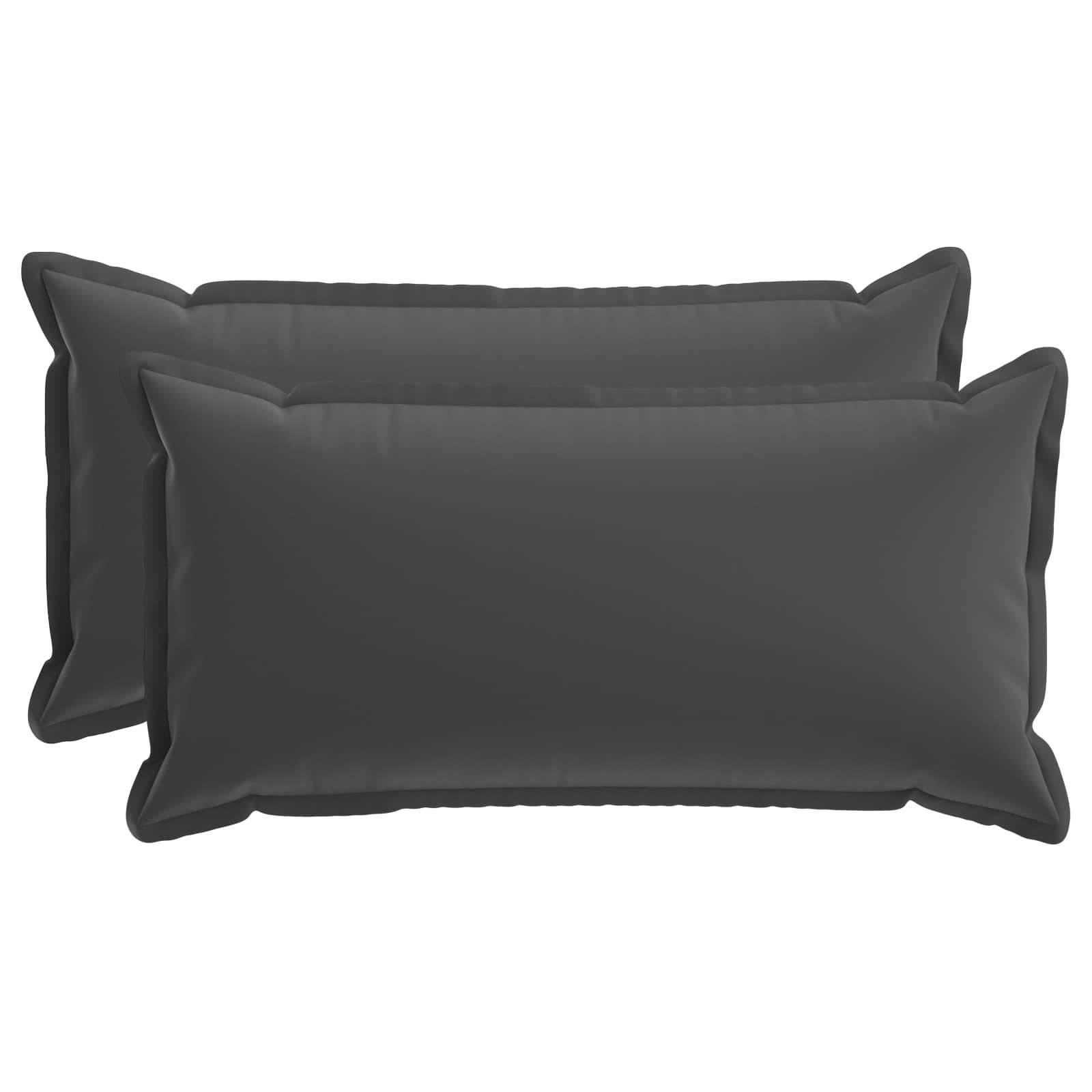vidaXL Kissenbezug 2 stk. HOUTEN Anthrazit 40 x 70 cm Polyester