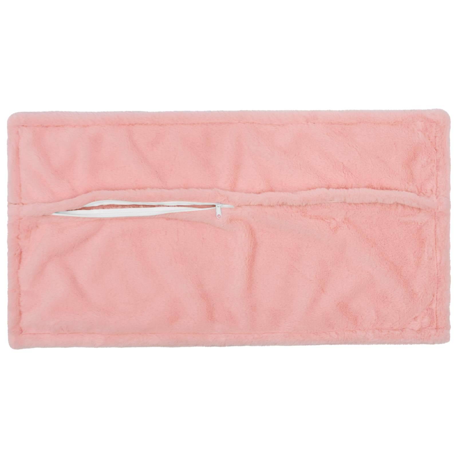 vidaXL Kissenbezug 2 stk. HOUTEN Rosa 40 x 80 cm Faux Kaninchenfell