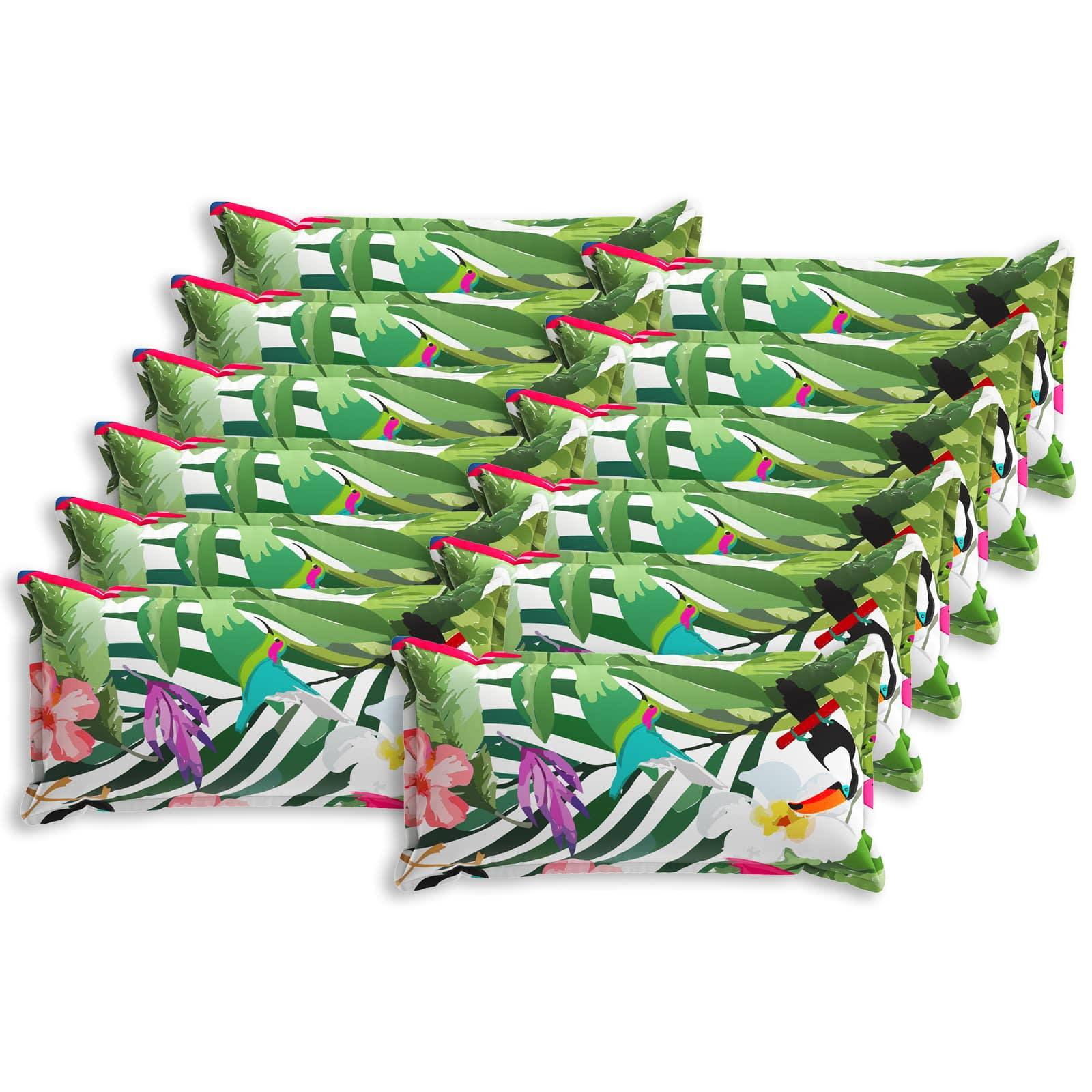 vidaXL Kissenbezug 12 stk. HOUTEN Schwarz 40 x 80 cm Polyester