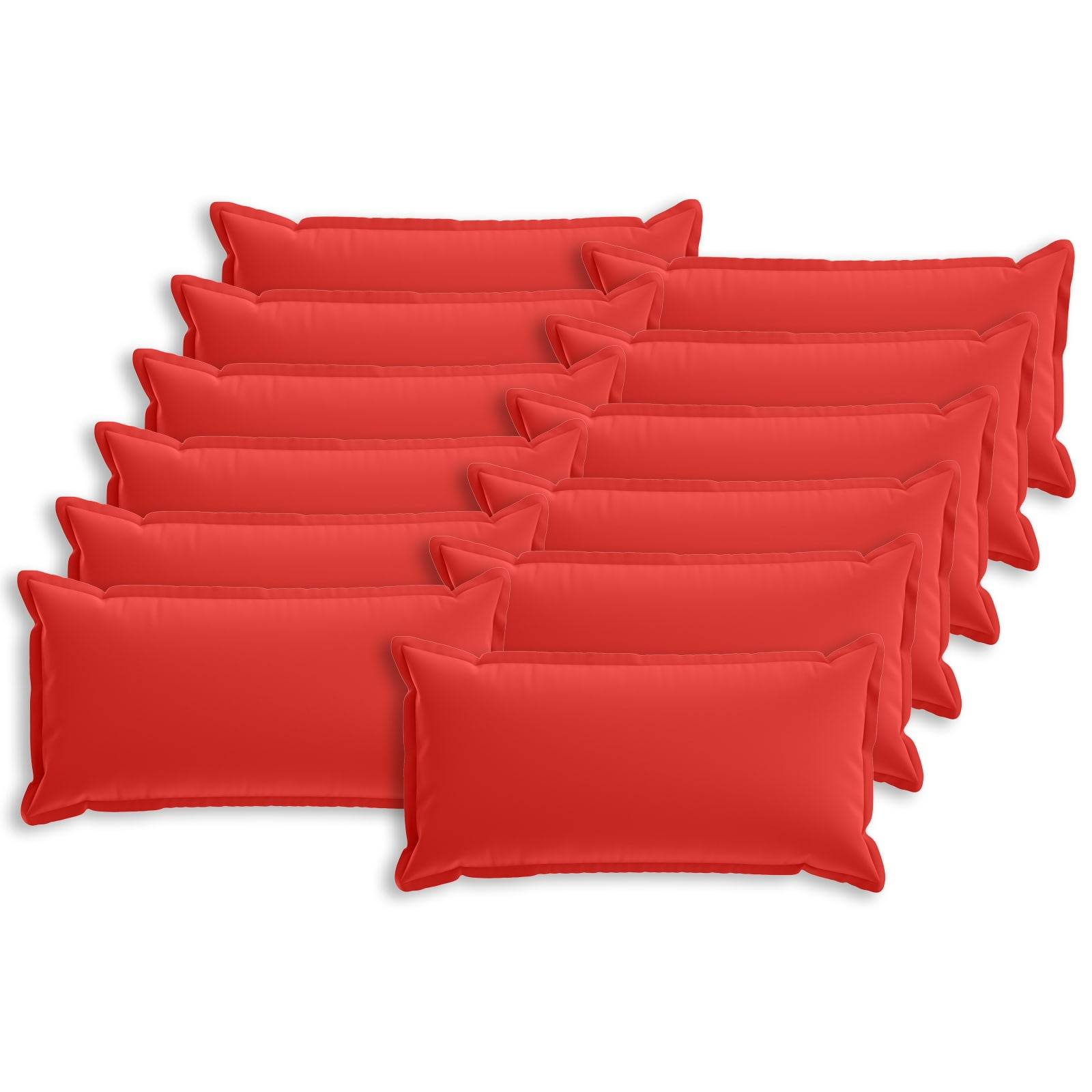 vidaXL Kissenbezug 12 stk. HOUTEN Rot 40 x 80 cm Polyester