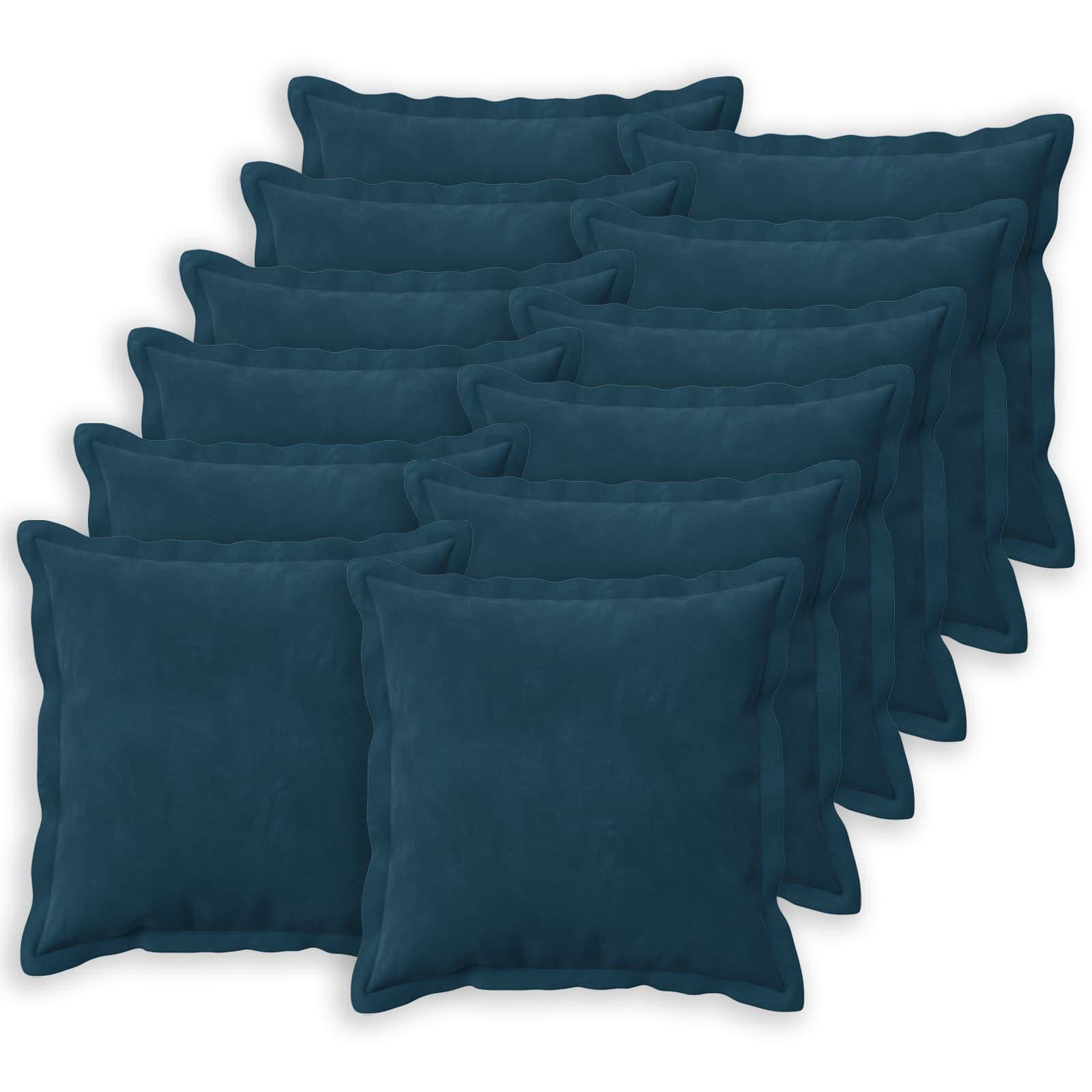 vidaXL Kissen mit Kissen HOUTEN 12 Stk. Blau Samt