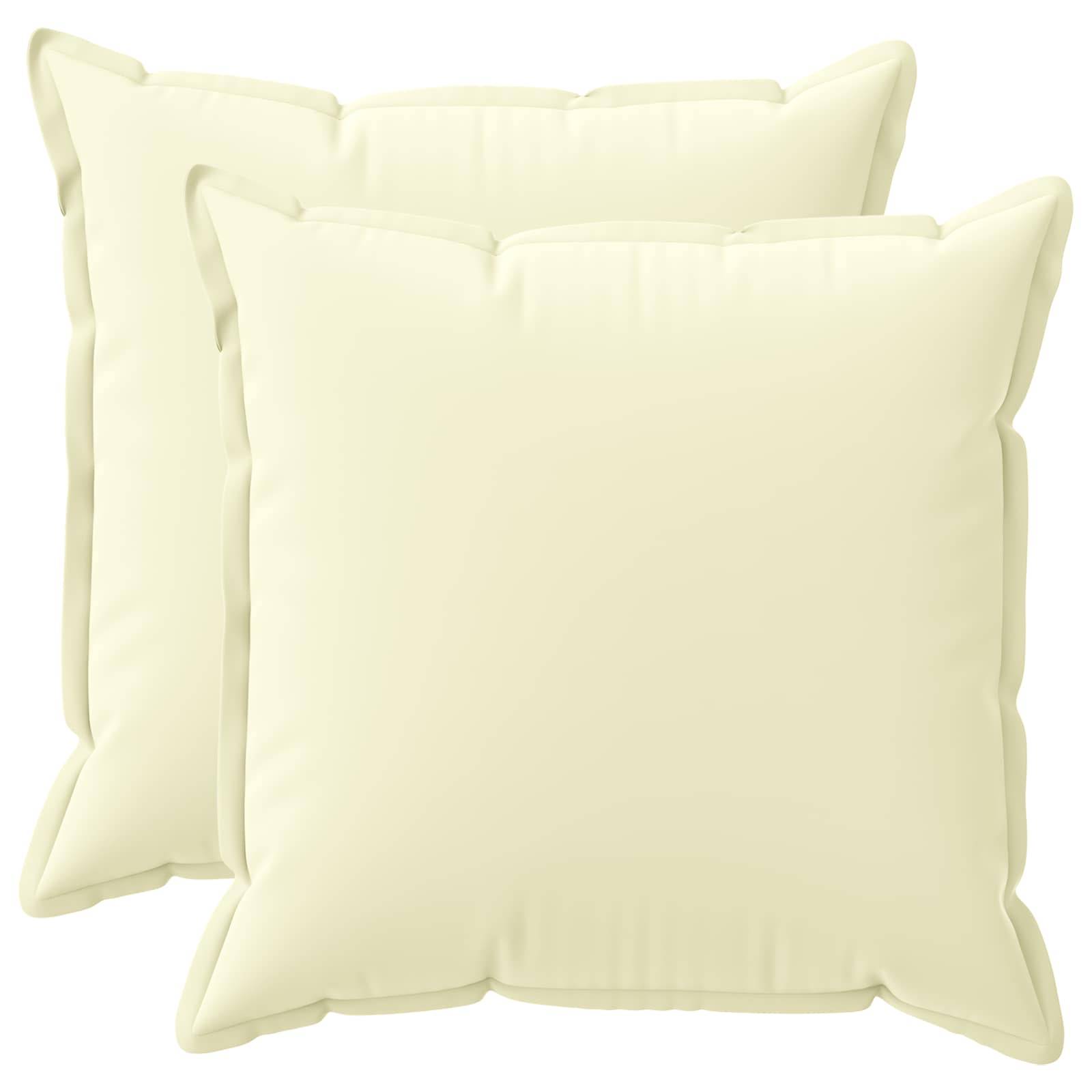 vidaXL Kissenbezug 2 stk. HOUTEN Creme 80 x 80 cm Polyester