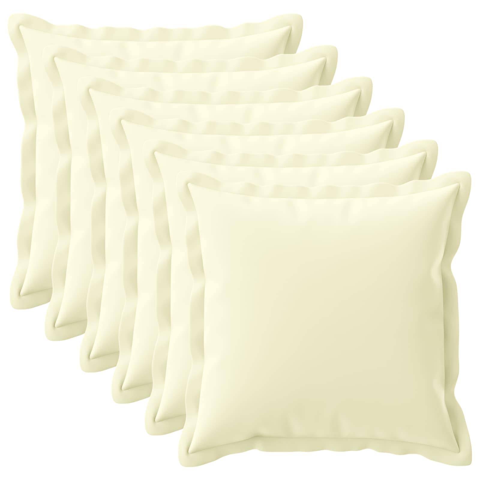 vidaXL Kissenbezug 6 stk. HOUTEN Creme 80 x 80 cm Polyester