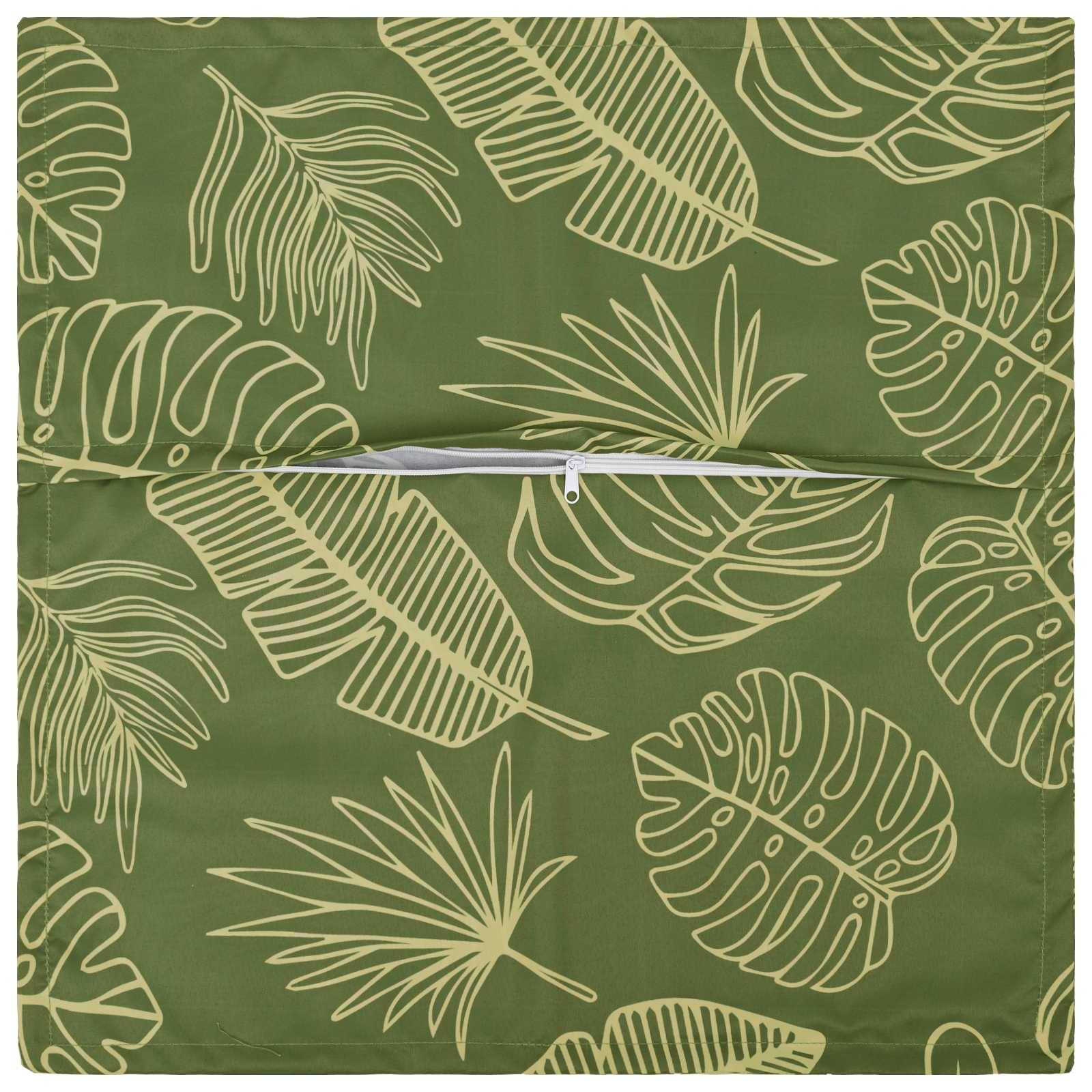 vidaXL Kissenbezug 2 stk. HOUTEN Blattdesign 55 x 55 cm Polyester