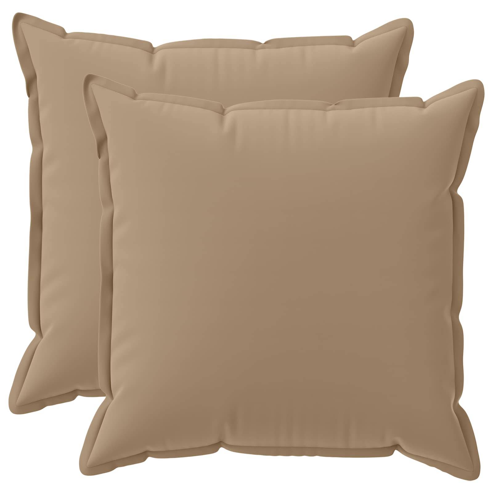 vidaXL Kissenbezug 2 stk. HOUTEN Taupe 70 x 70 cm Polyester