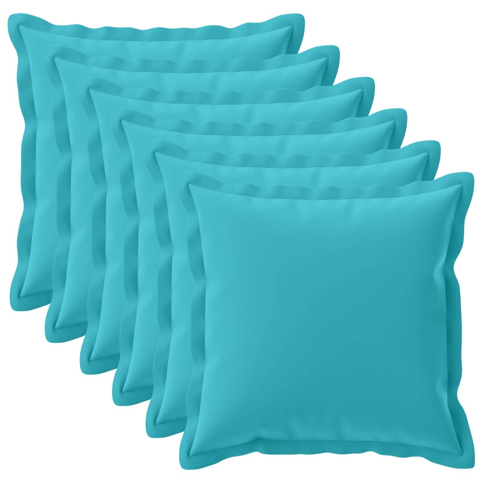 vidaXL Kissenbezug 6 stk. HOUTEN Türkis 80 x 80 cm Polyester
