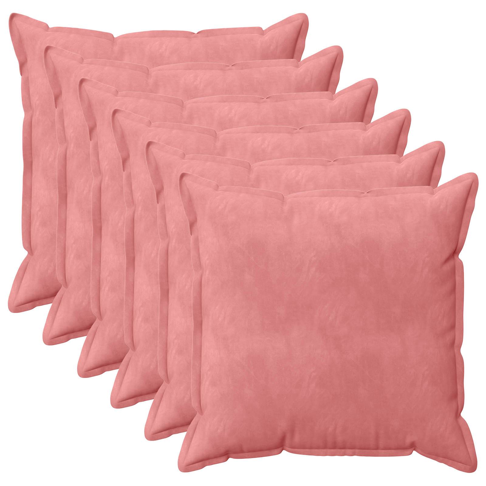 vidaXL Kissenbezug 6 pcs HOUTEN Rosa 60 x 60 cm Samt