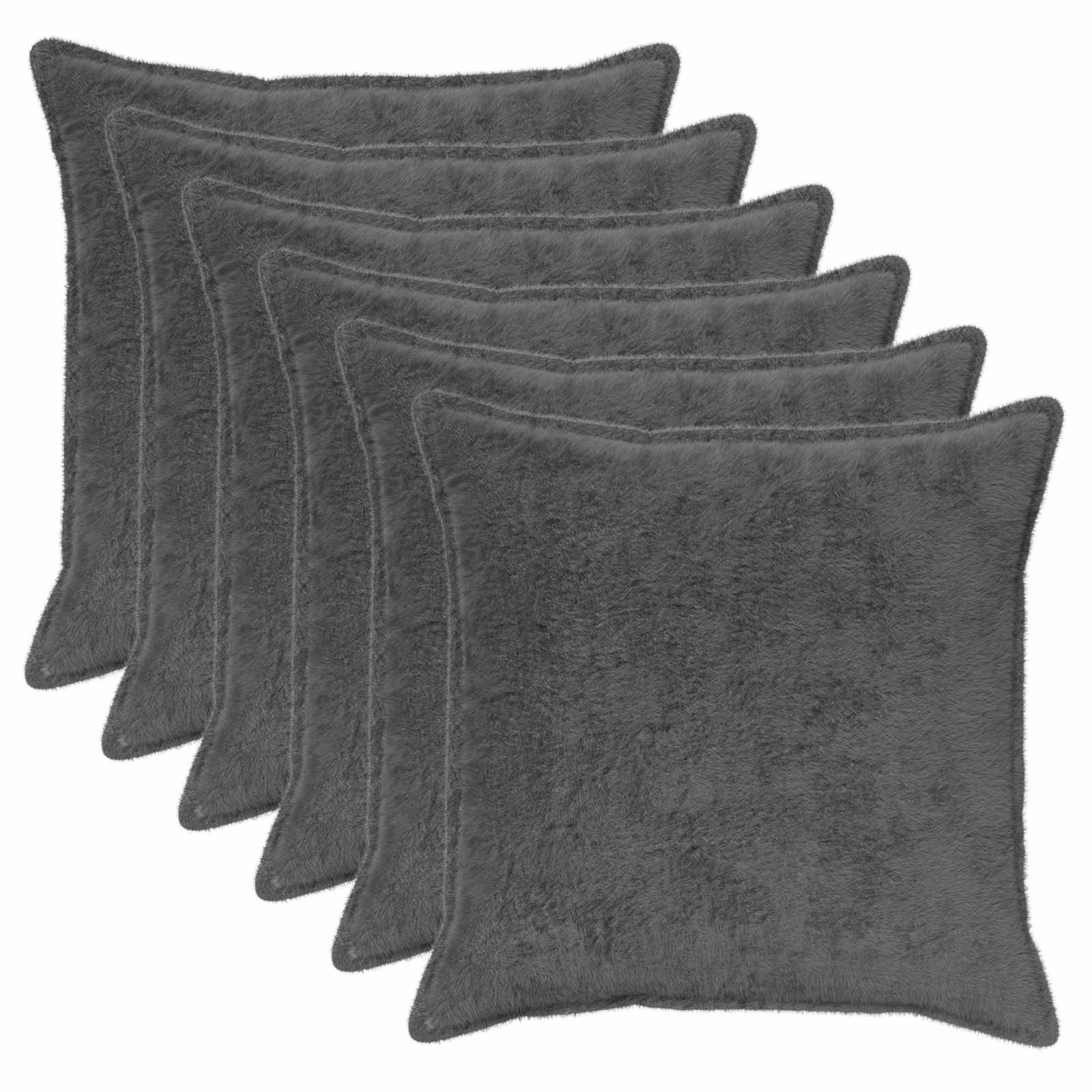 vidaXL Kissenbezug 6 stk. HOUTEN Dunkelgrau 80 x 80 cm