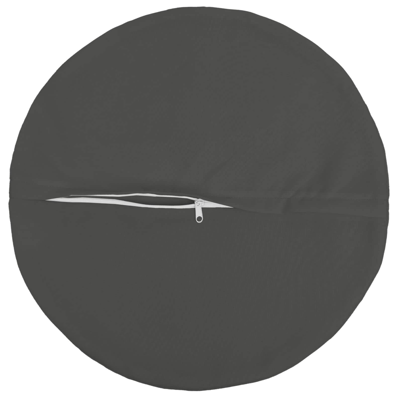 vidaXL Kissenbezug 2 pcs HEERLEN Anthrazit Ø 60 cm Polyester