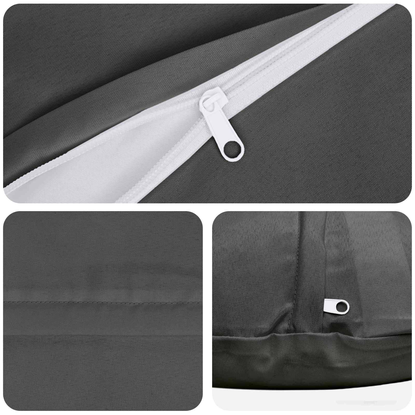vidaXL Kissenbezug 2 pcs HEERLEN Anthrazit Ø 60 cm Polyester
