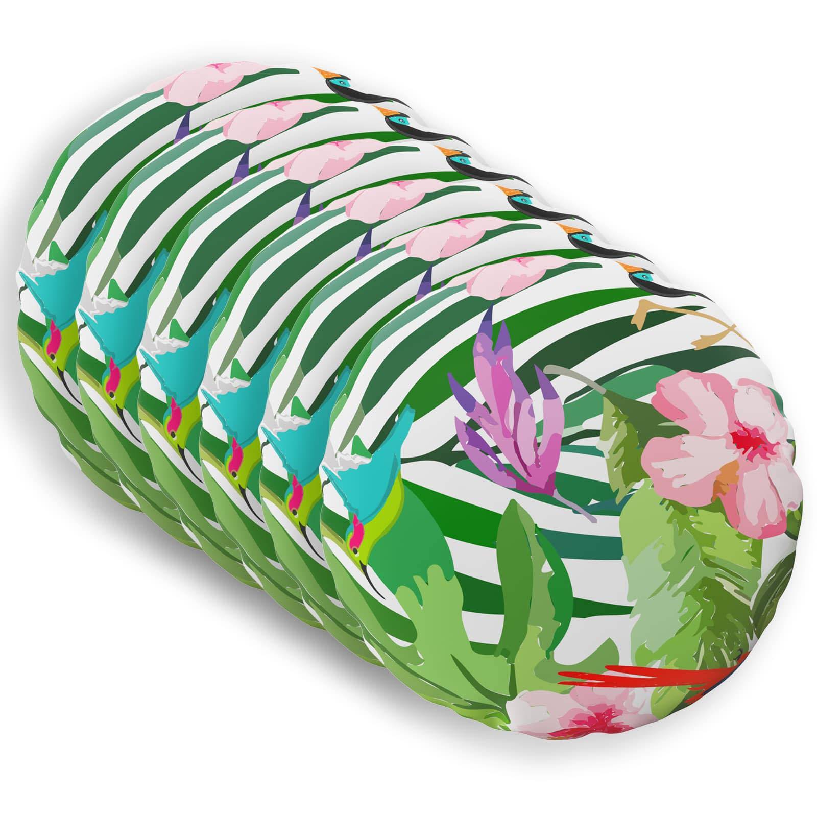 vidaXL Kissenbezug 6 pcs HEERLEN Schwarz Ø 60 cm Polyester