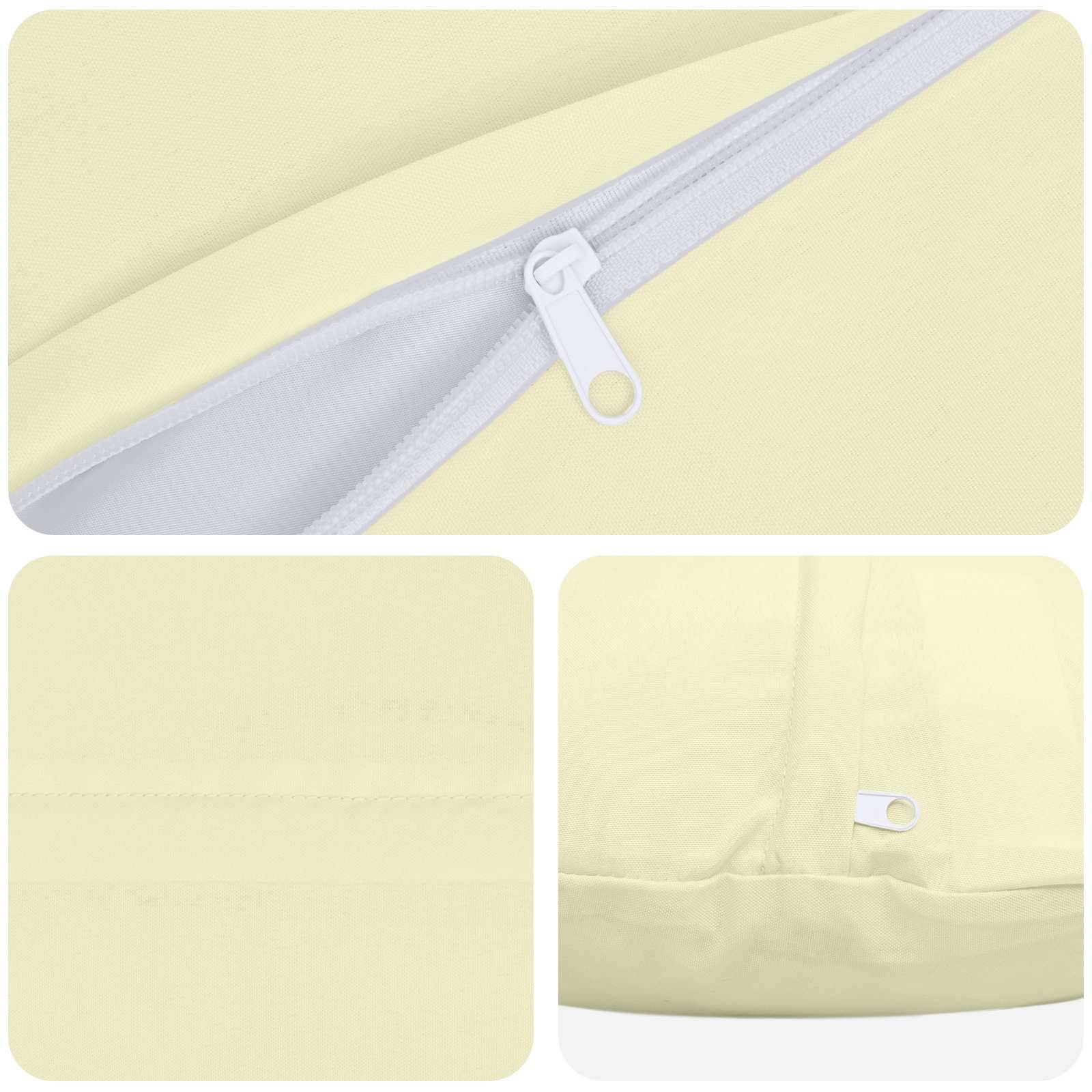 vidaXL Kissenbezug 2 pcs HEERLEN Creme Ø 30 cm Polyester