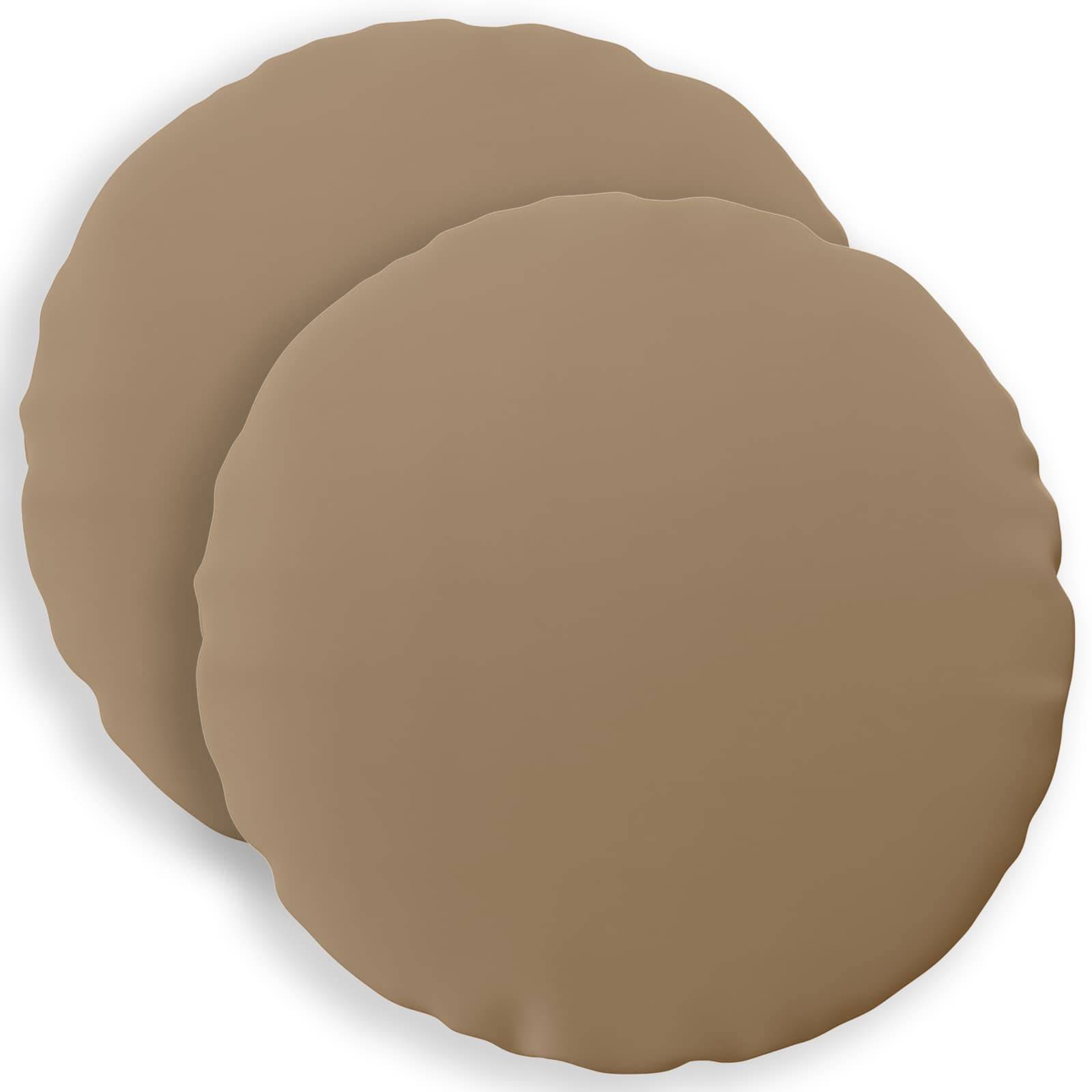 vidaXL Kissenbezug 2 stk. HEERLEN Taupe Ø 50 cm Polyester