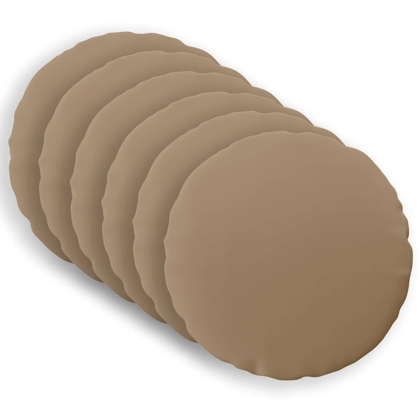 vidaXL Kissenbezug 6 stk. HEERLEN Taupe Ø 40 cm Polyester