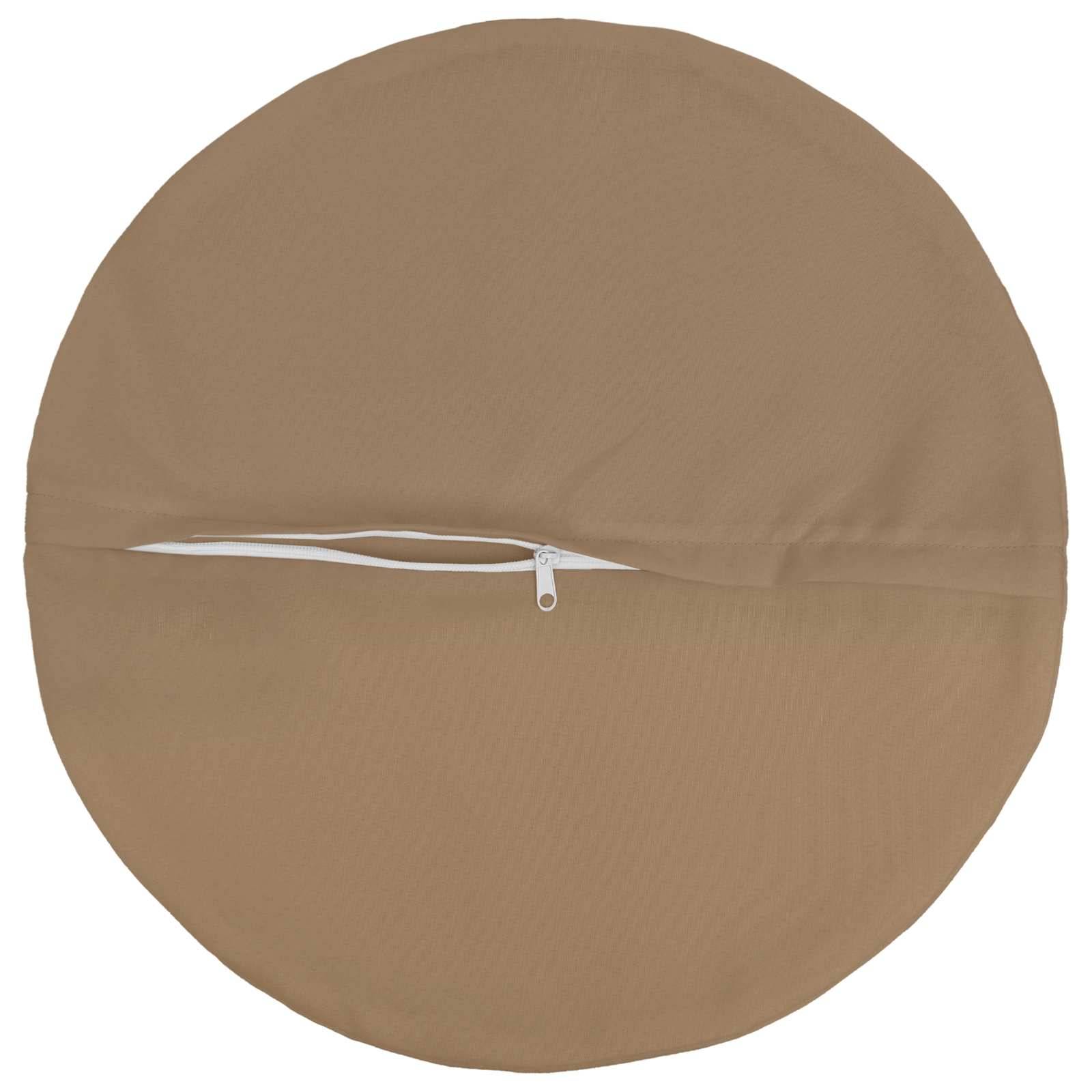 vidaXL Kissenbezug 2 stk. HEERLEN Taupe Ø 50 cm Polyester