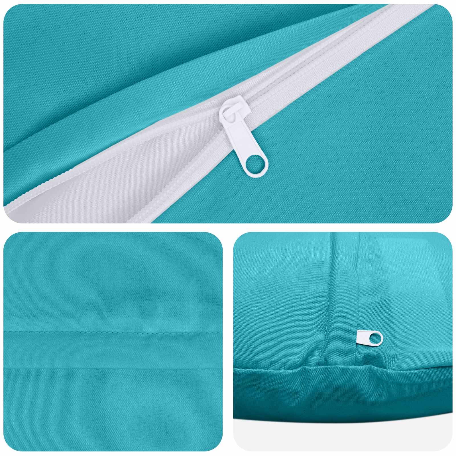 vidaXL Kissenbezug 6 pcs HEERLEN Türkis Ø 60 cm Polyester
