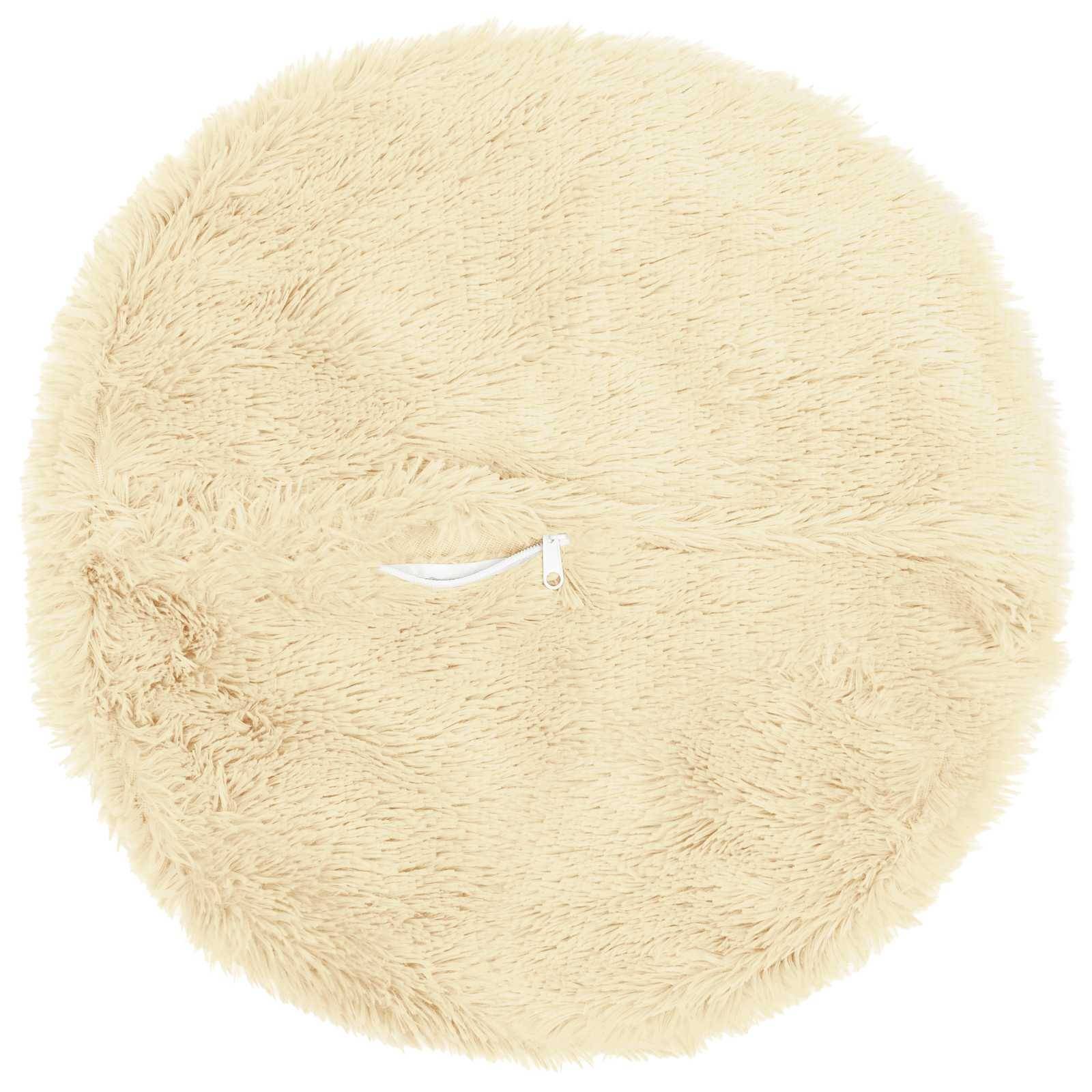 vidaXL Kissenbezug 2 pcs HEERLEN Creme Ø 40 cm PV Fleece
