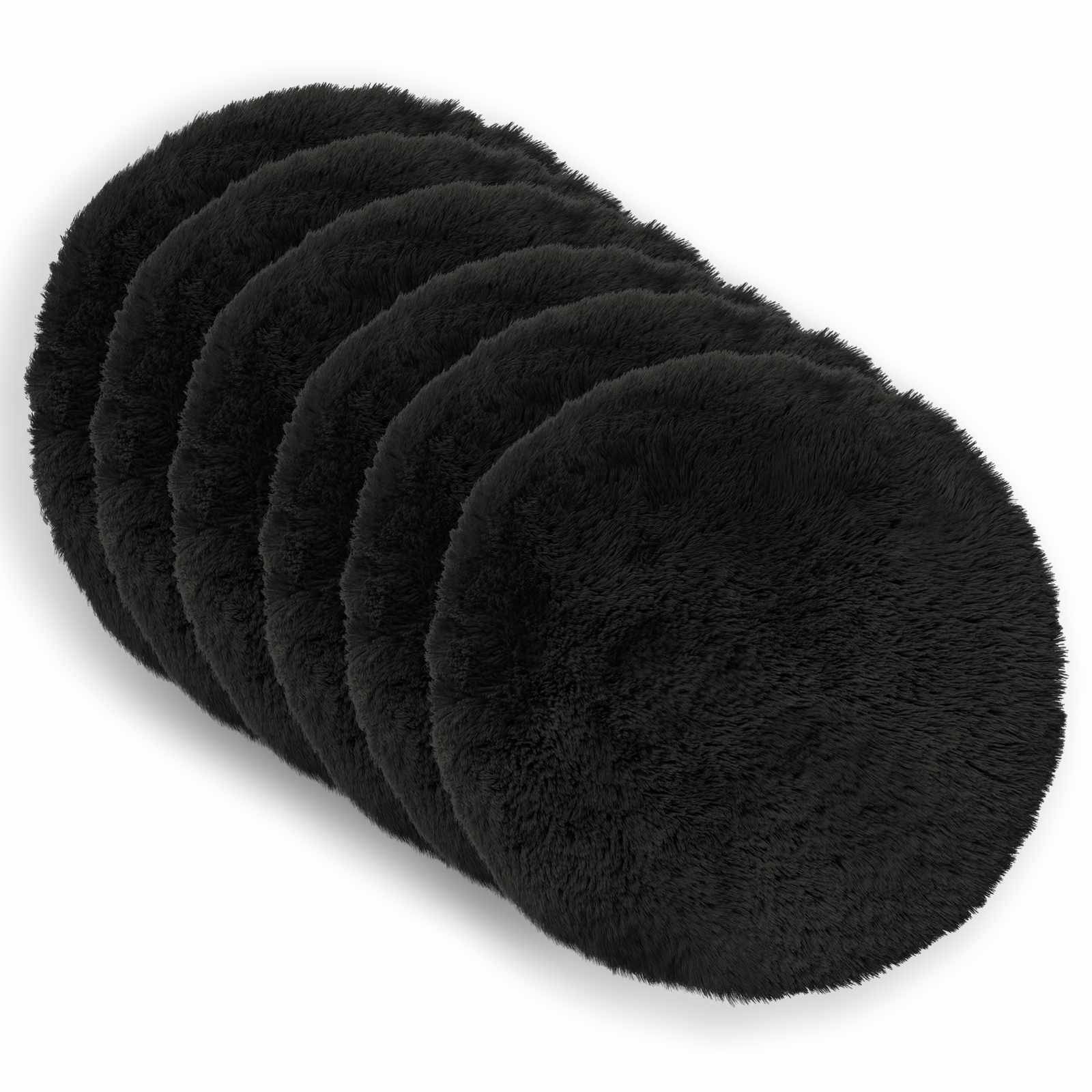 vidaXL Kissen mit Kissen HEERLEN 2 Stk. Schwarz PV Fleece