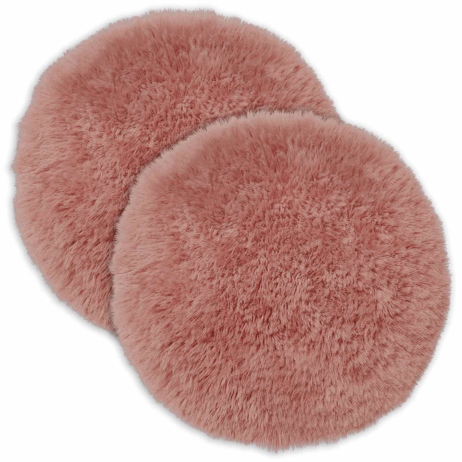 vidaXL Kissenbezug 2 pcs HEERLEN Rosa Ø 50 cm PV Fleece