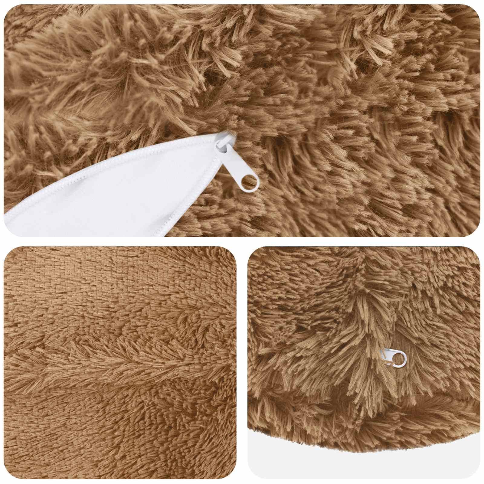 vidaXL Kissen mit Kissen HEERLEN 6 Stk. Taupe PV Fleece