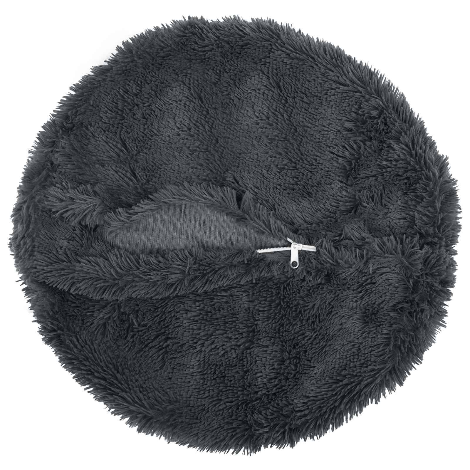 vidaXL Kissen mit Kissen HEERLEN 6 Stk. Anthrazit PV Fleece