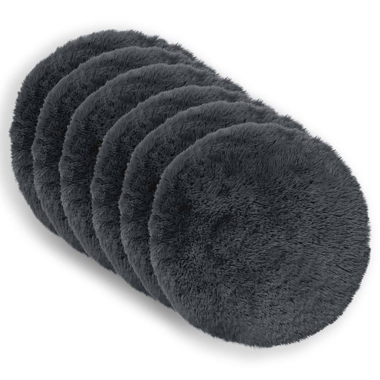 vidaXL Kissen mit Kissen HEERLEN 6 Stk. Anthrazit PV Fleece
