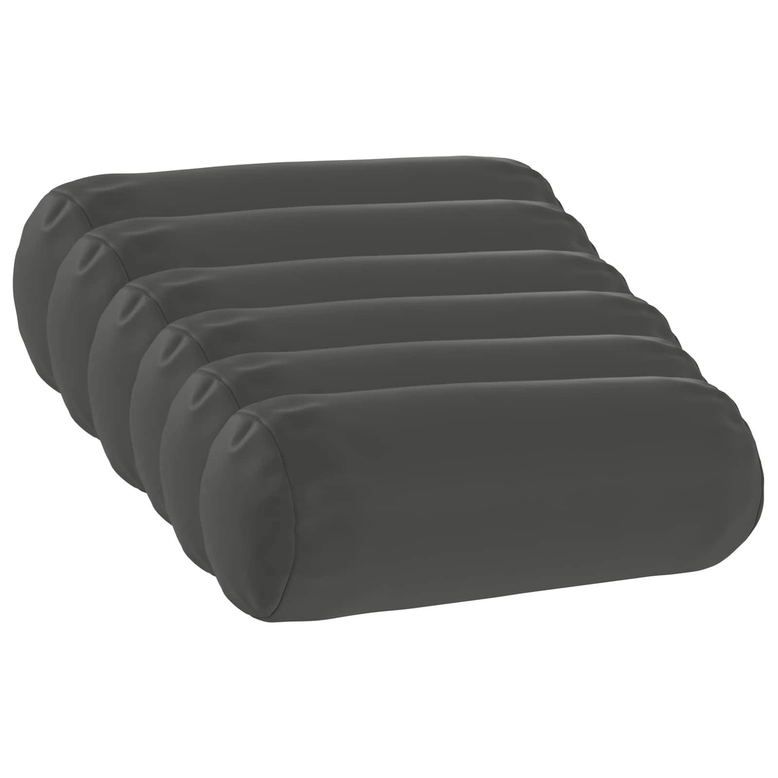 vidaXL Kissenbezug 6 pcs HEERLEN Anthrazit Ø 15 x 40 cm Polyester