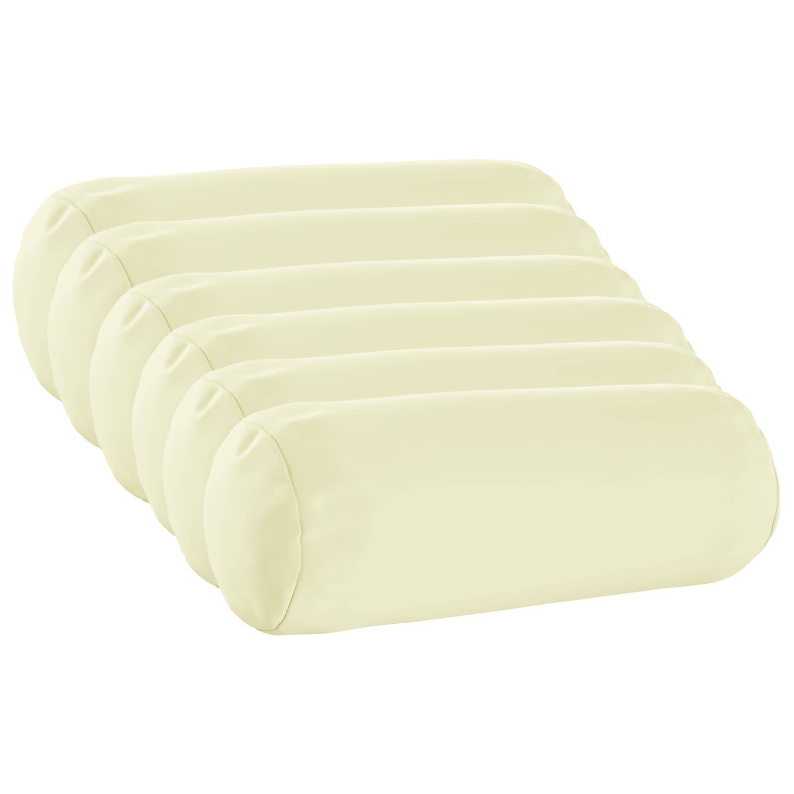 vidaXL Kissenbezug 6 pcs HEERLEN Creme Ø 15 x 40 cm Polyester